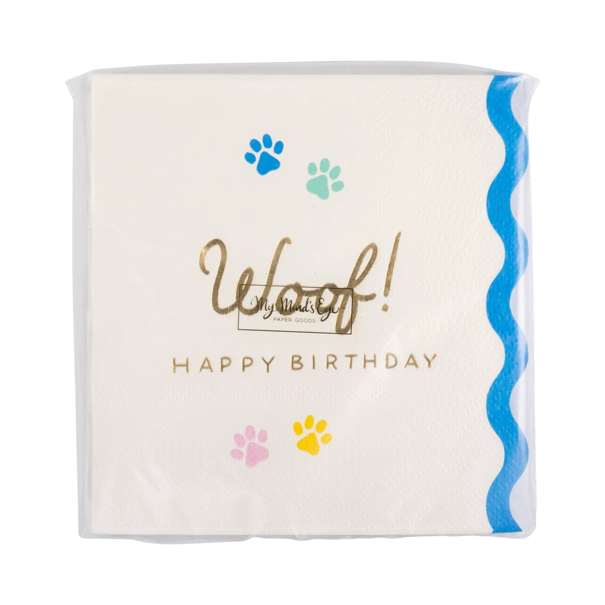 Woof Paw Print Cocktail Napkins