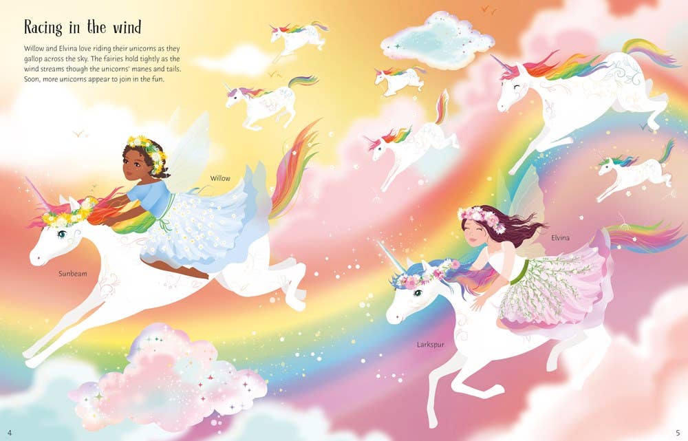 Sticker Dolly Dressing Rainbow Unicorns : Usborne