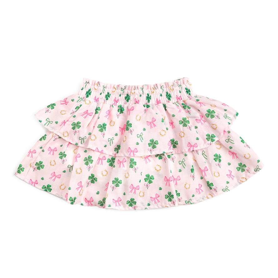 Sweet Wink Tiered Skort - Ditsy Shamrock