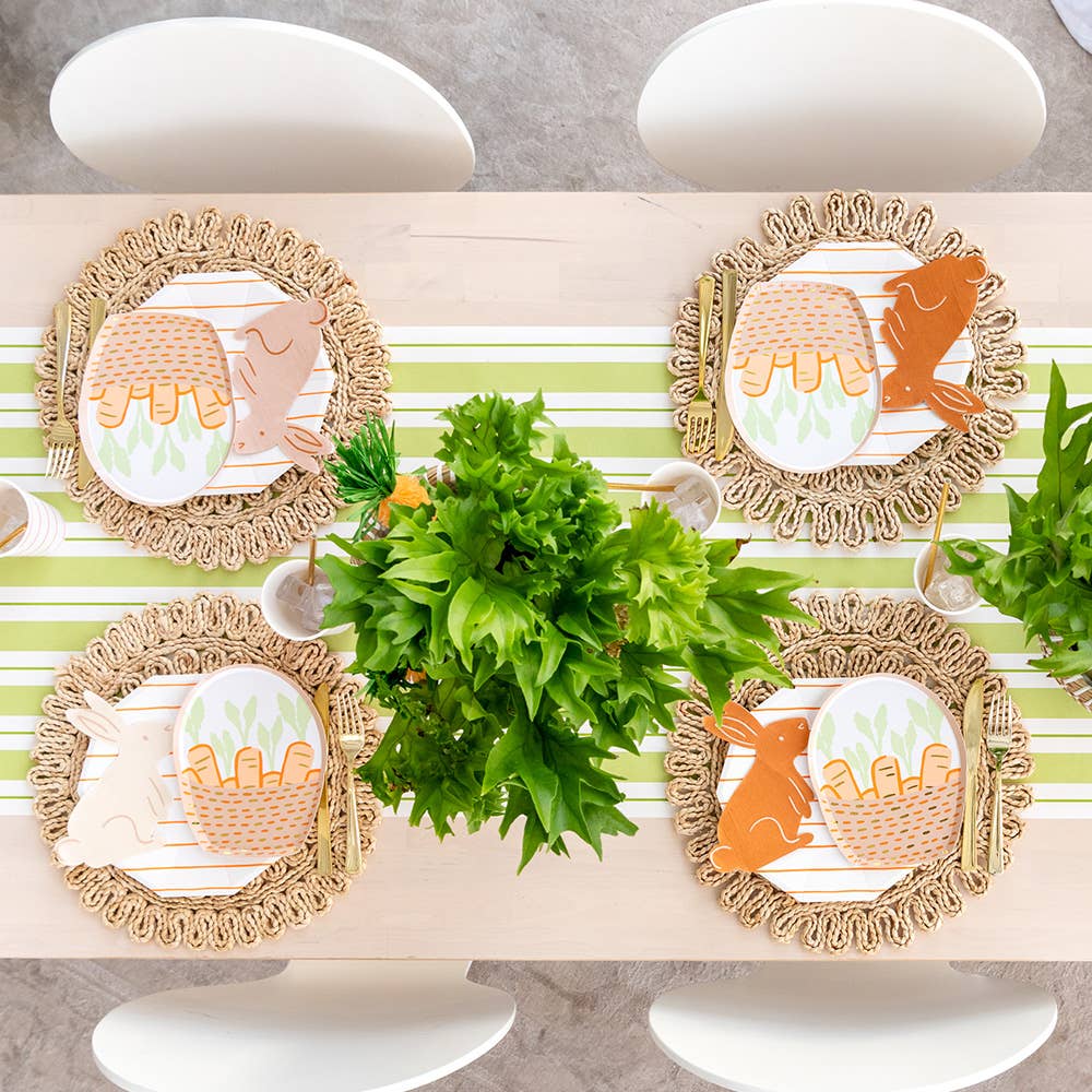 Bunnies In The Garden Small Basket Plates - 8 PK
