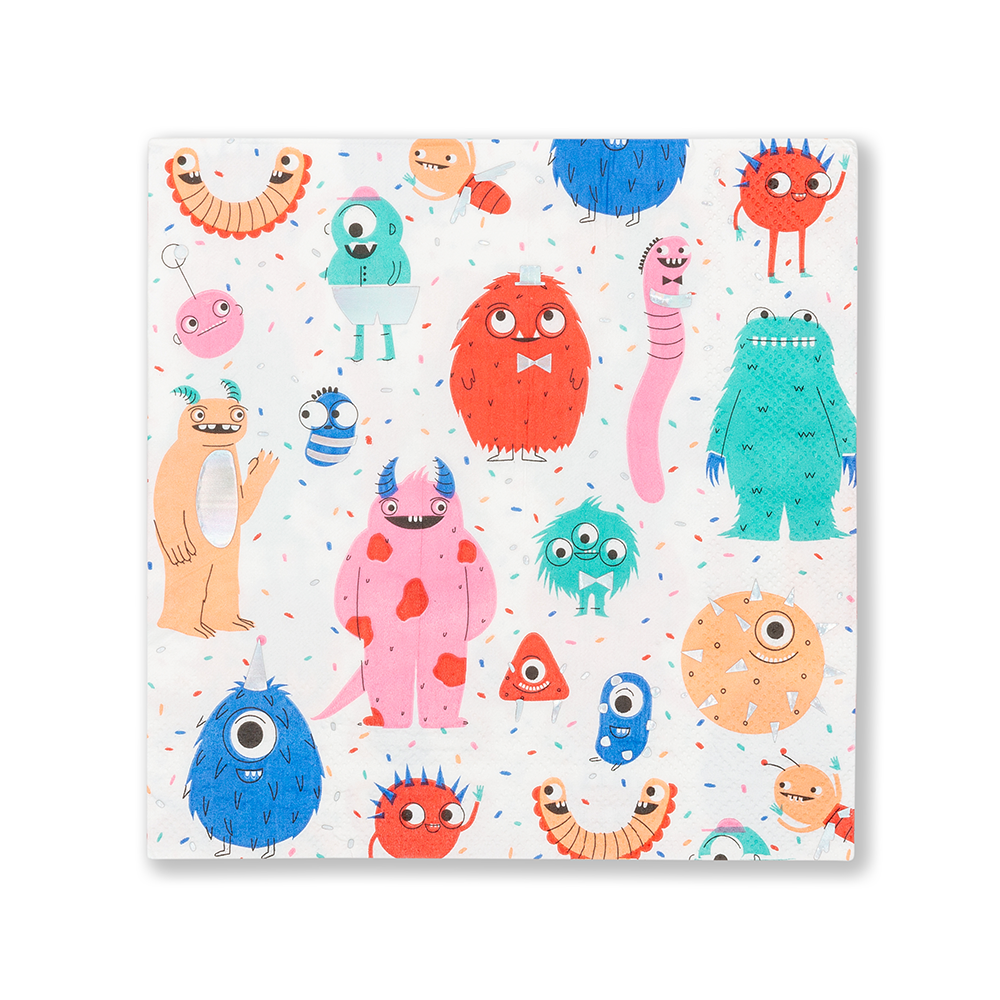Little Monsters Large Napkins - 16 Pk.