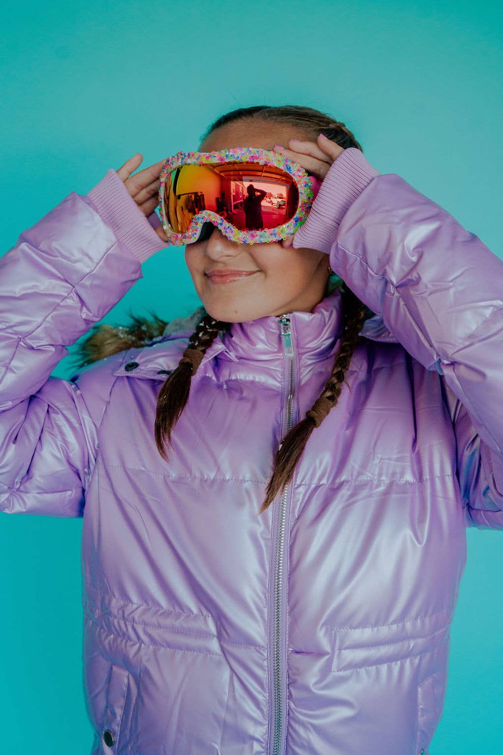 Ice of Pink Stone | Kids Winter Ski Snow Goggle