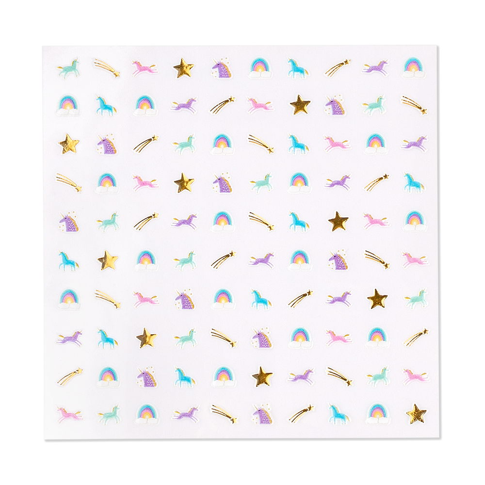 Unicorn + Rainbows Nail Stickers - 1 PK