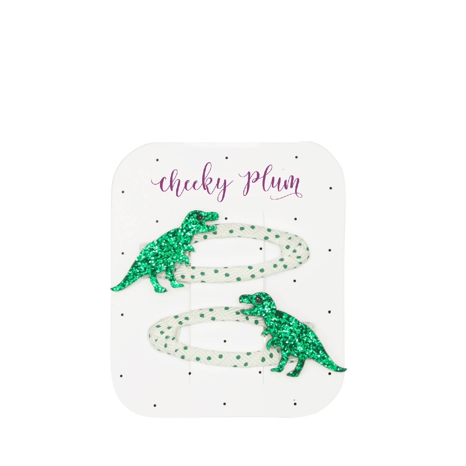 Spotty T-Rex Clips