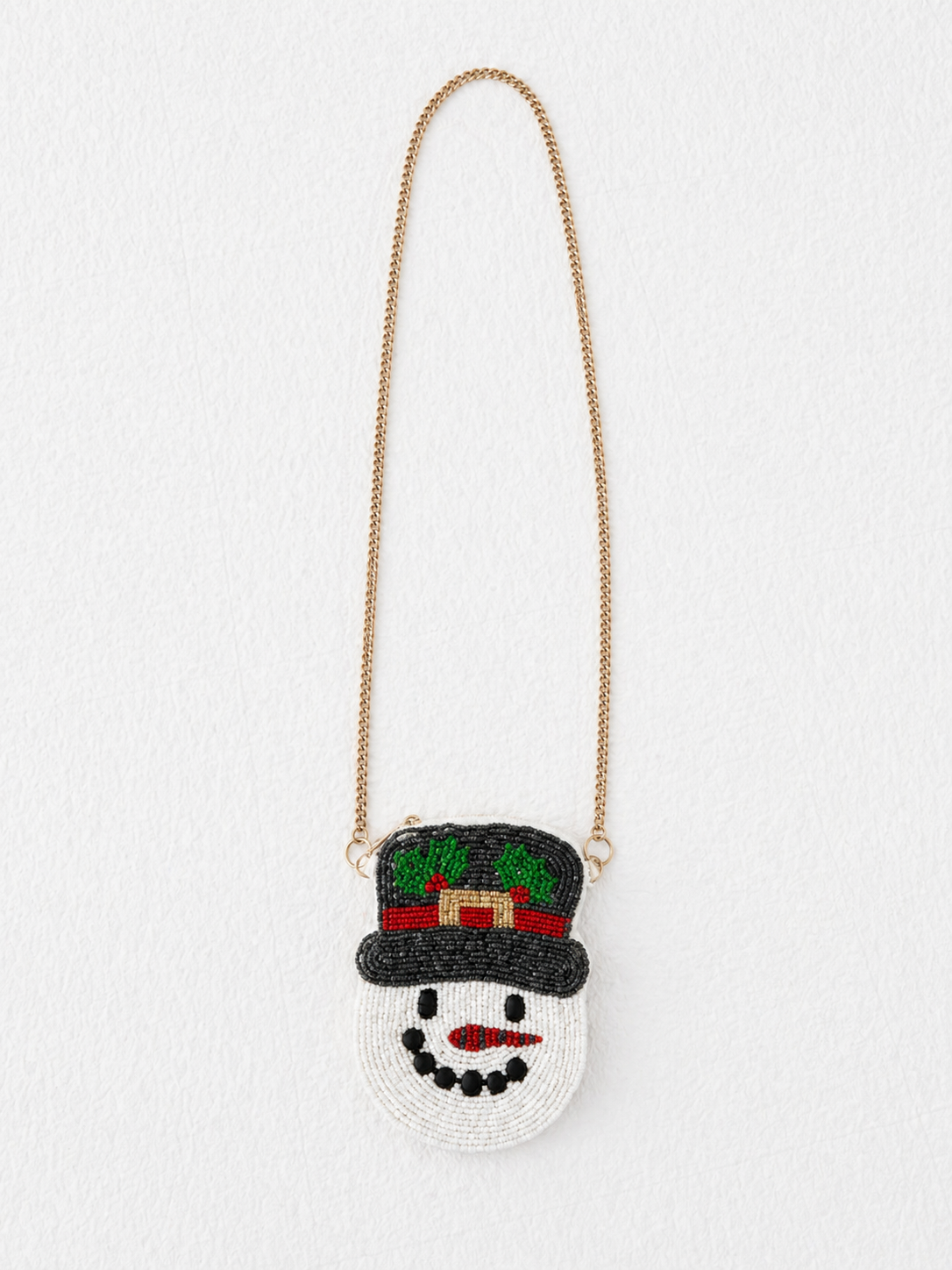 Beaded Purse - Snowman