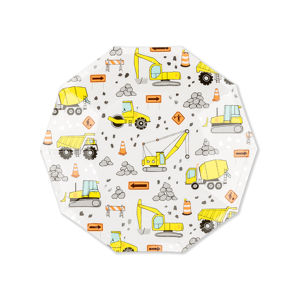 Under Construction Dessert Plates - 8 PK