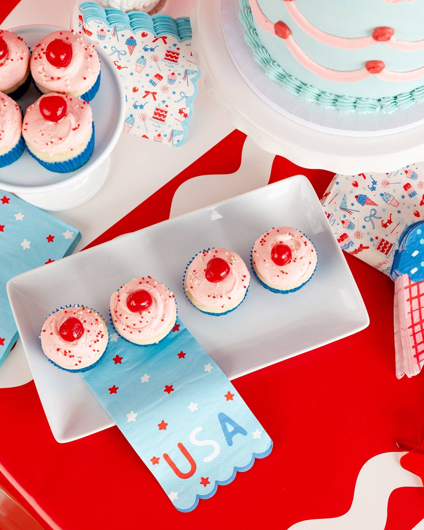 USA Stars Napkin - 24 PK