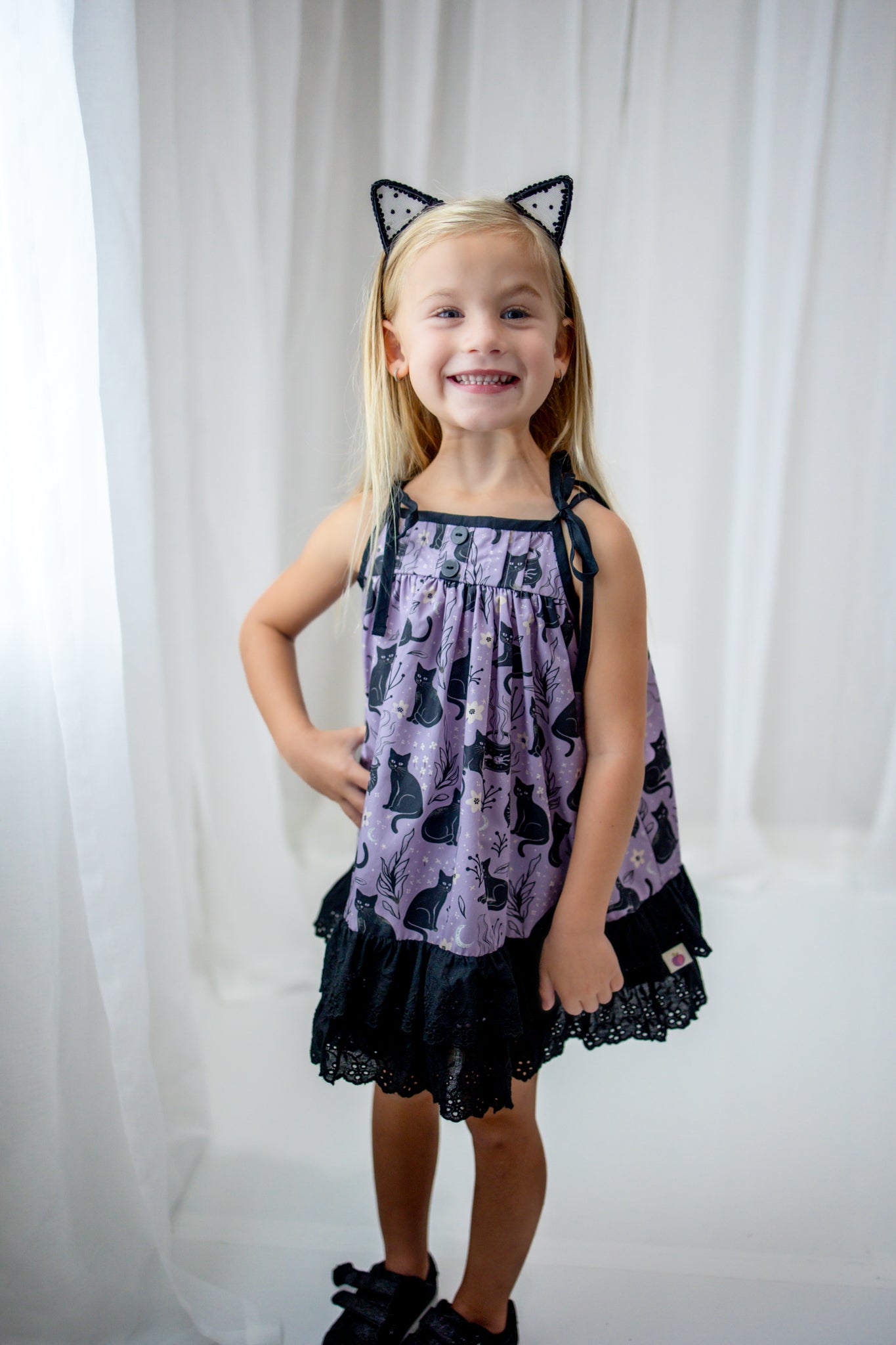 Sadie Dress - Mystic Meow