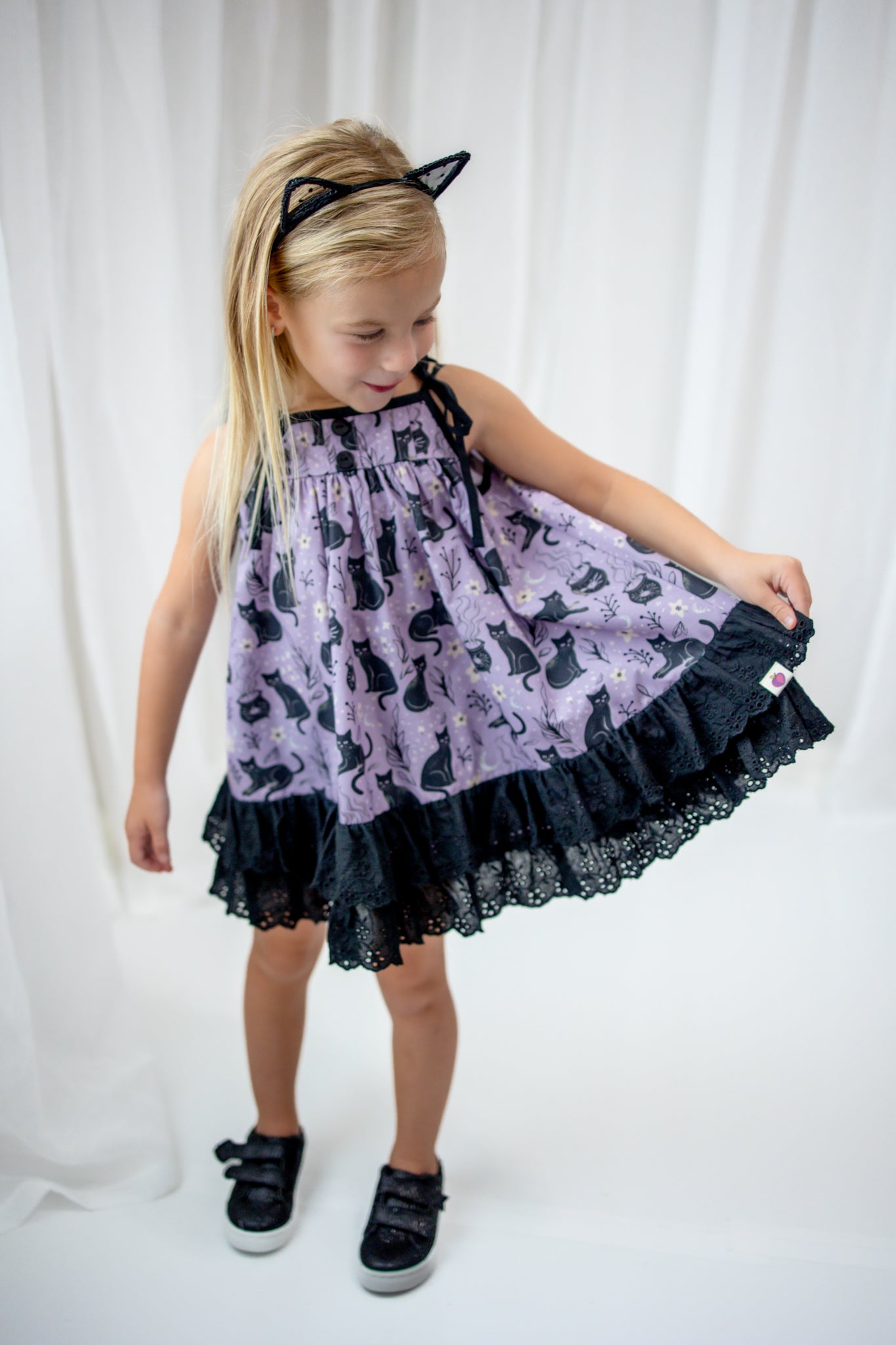 Sadie Dress - Mystic Meow
