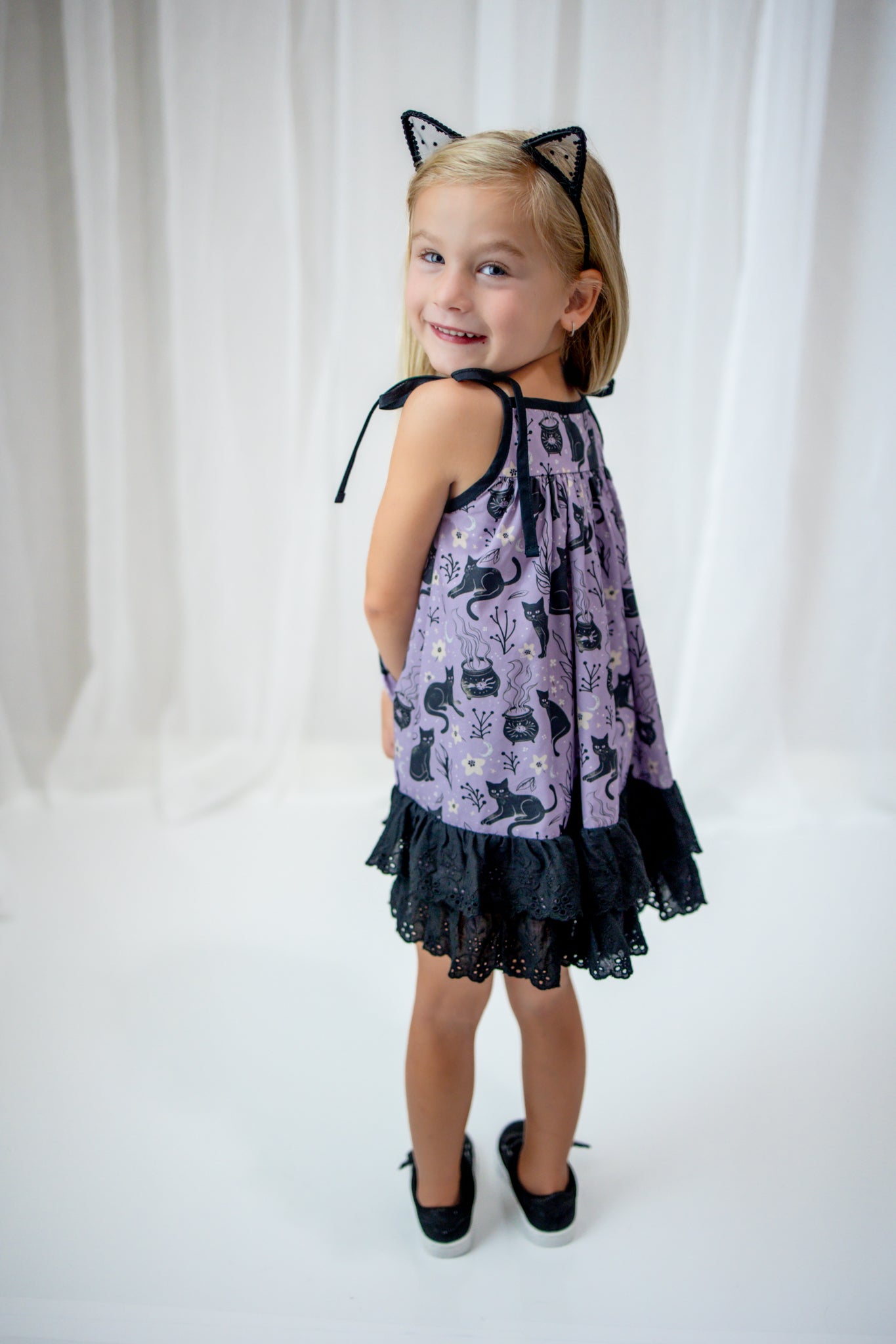 Sadie Dress - Mystic Meow
