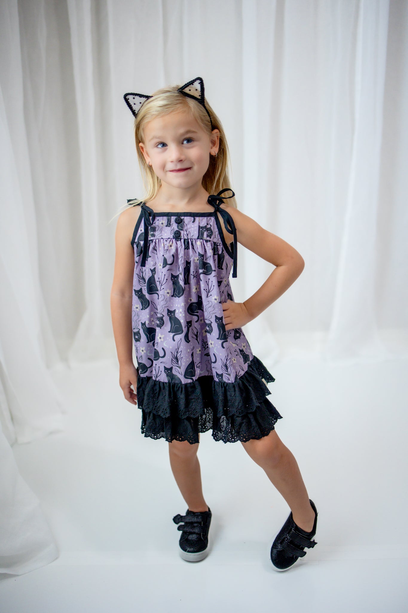 Sadie Dress - Mystic Meow