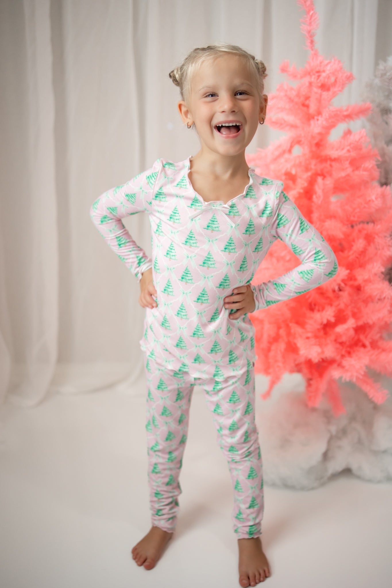 Loungewear Set - Frosted Pink Pines