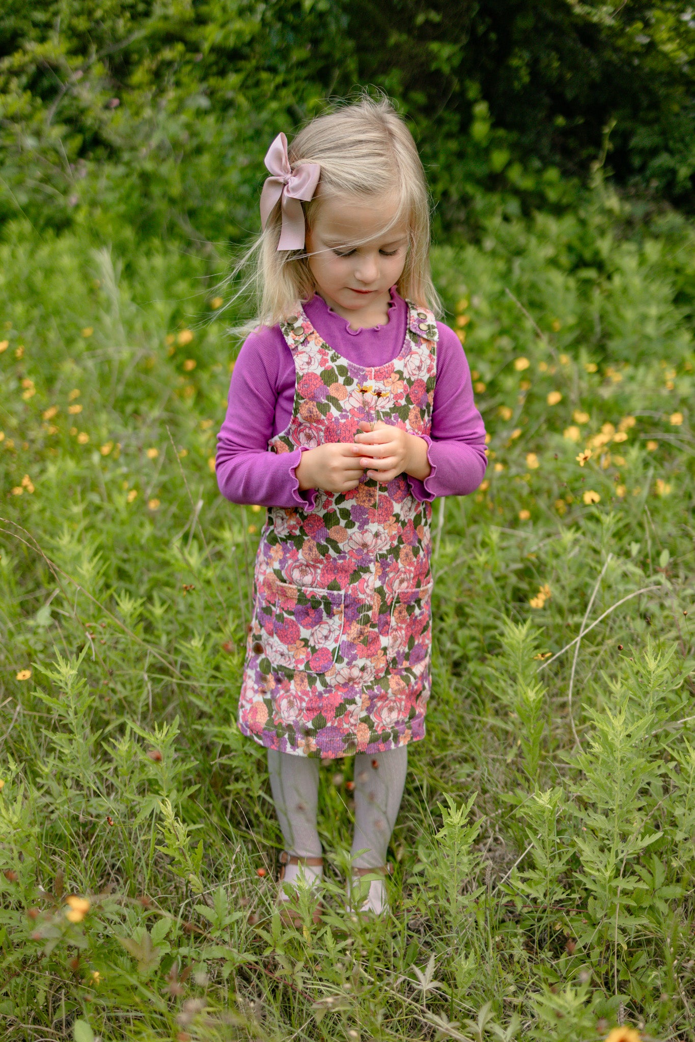 Parker Corduroy Jumper Set -Rustic Rose