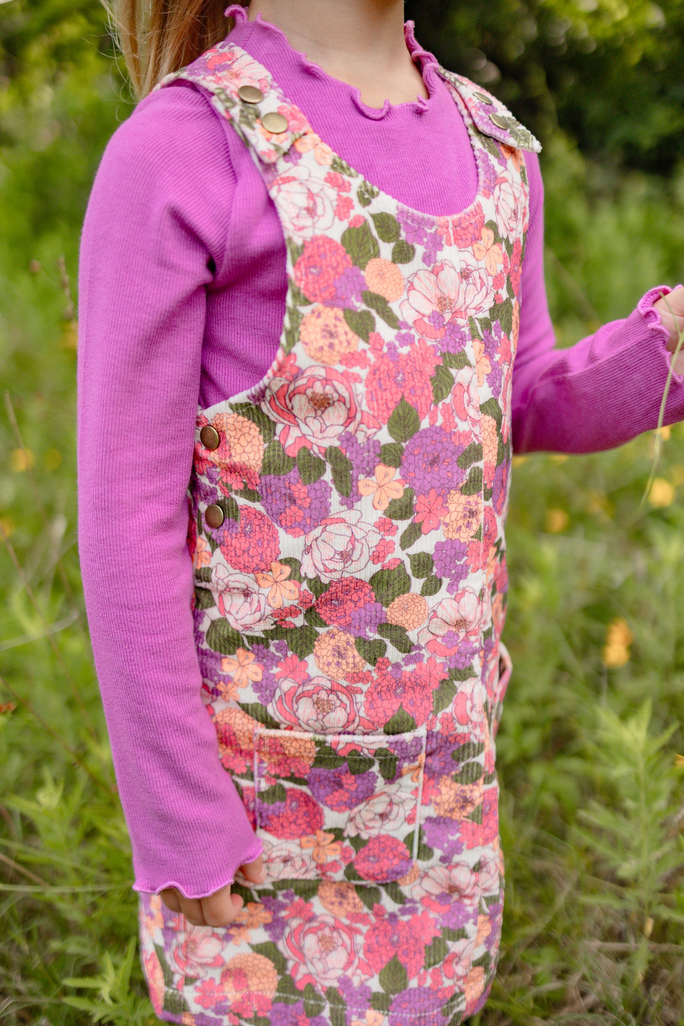 Parker Corduroy Jumper Set -Rustic Rose