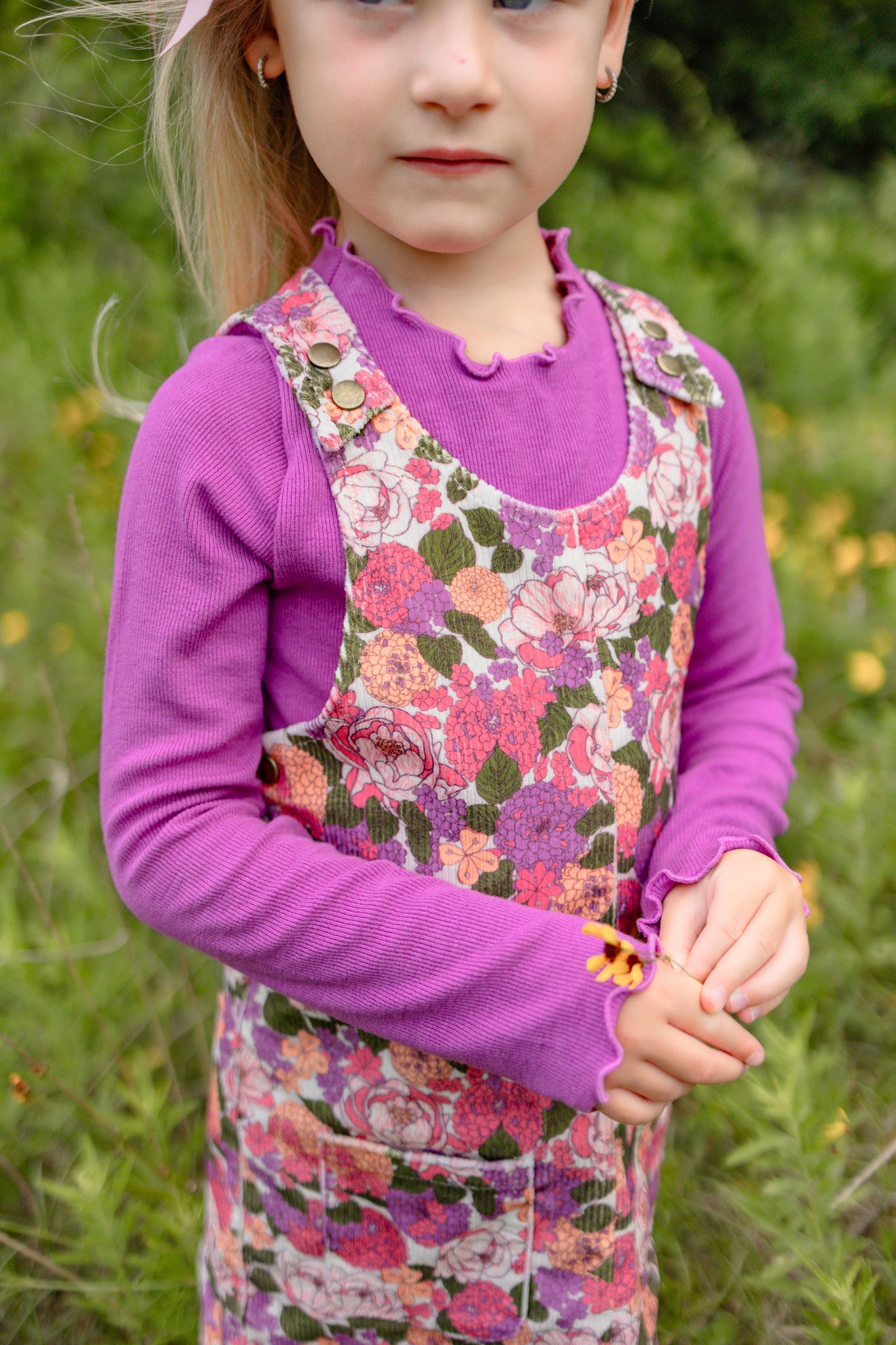 Parker Corduroy Jumper Set -Rustic Rose