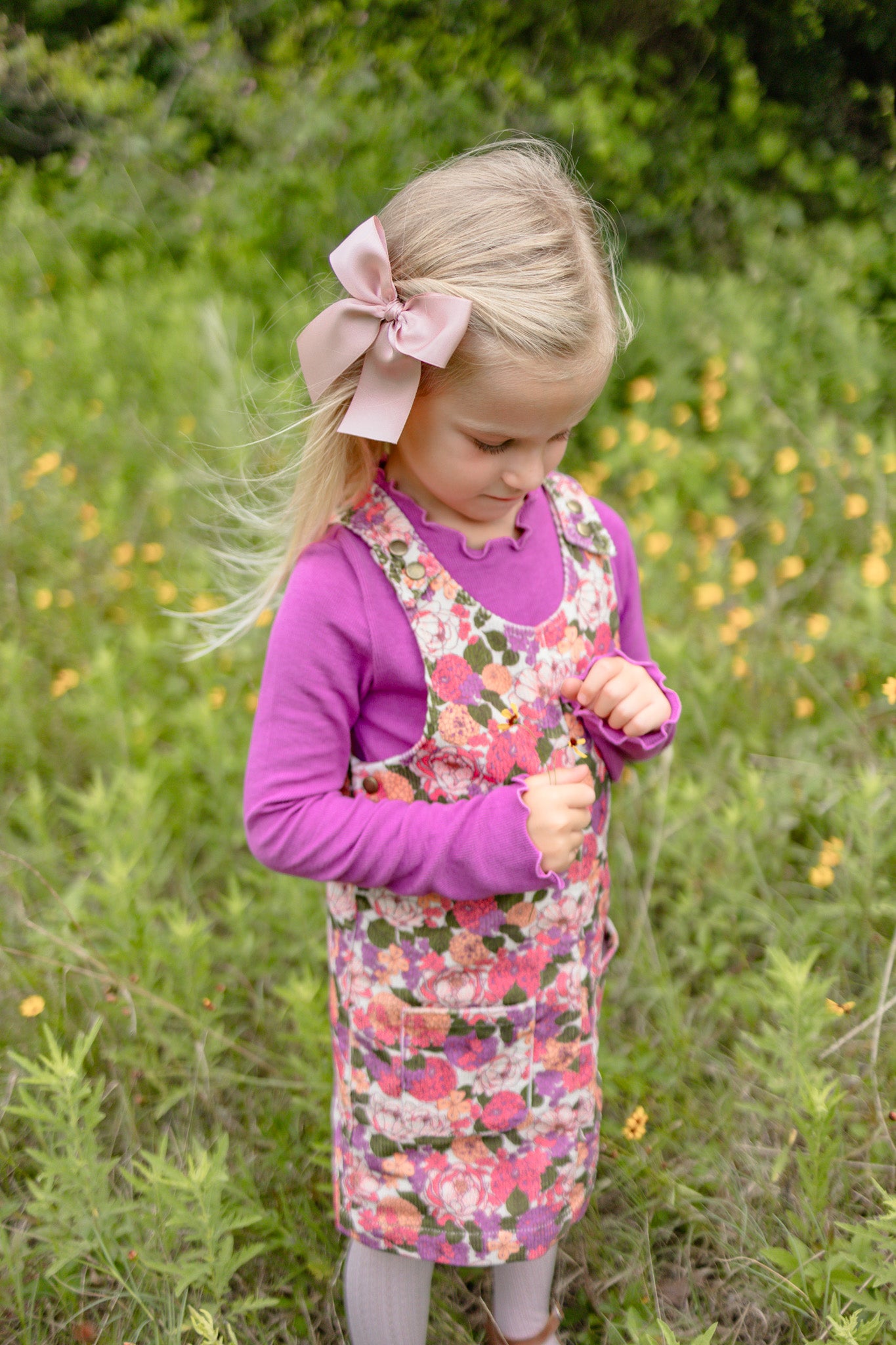 Parker Corduroy Jumper Set -Rustic Rose