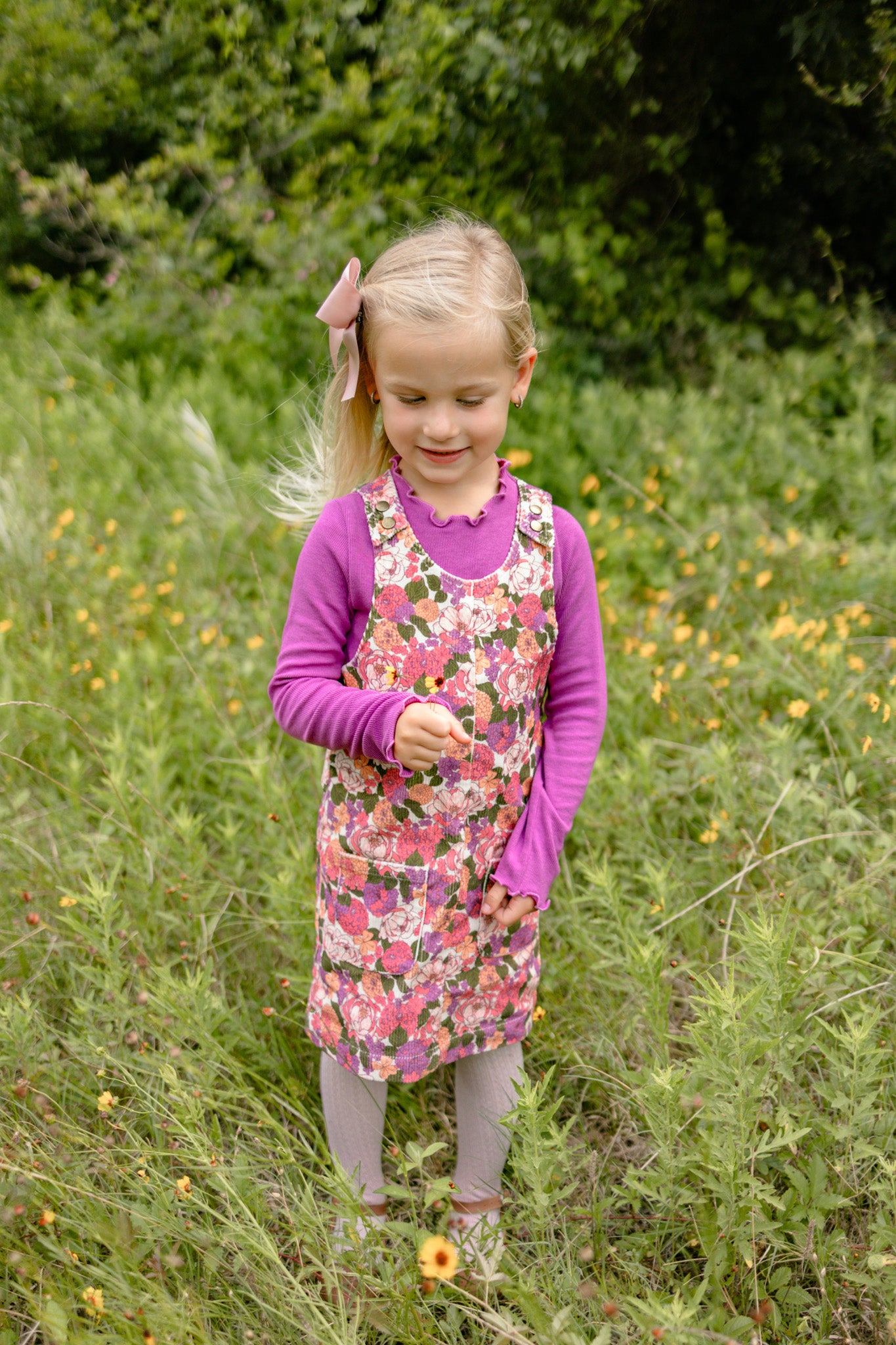 Parker Corduroy Jumper Set -Rustic Rose