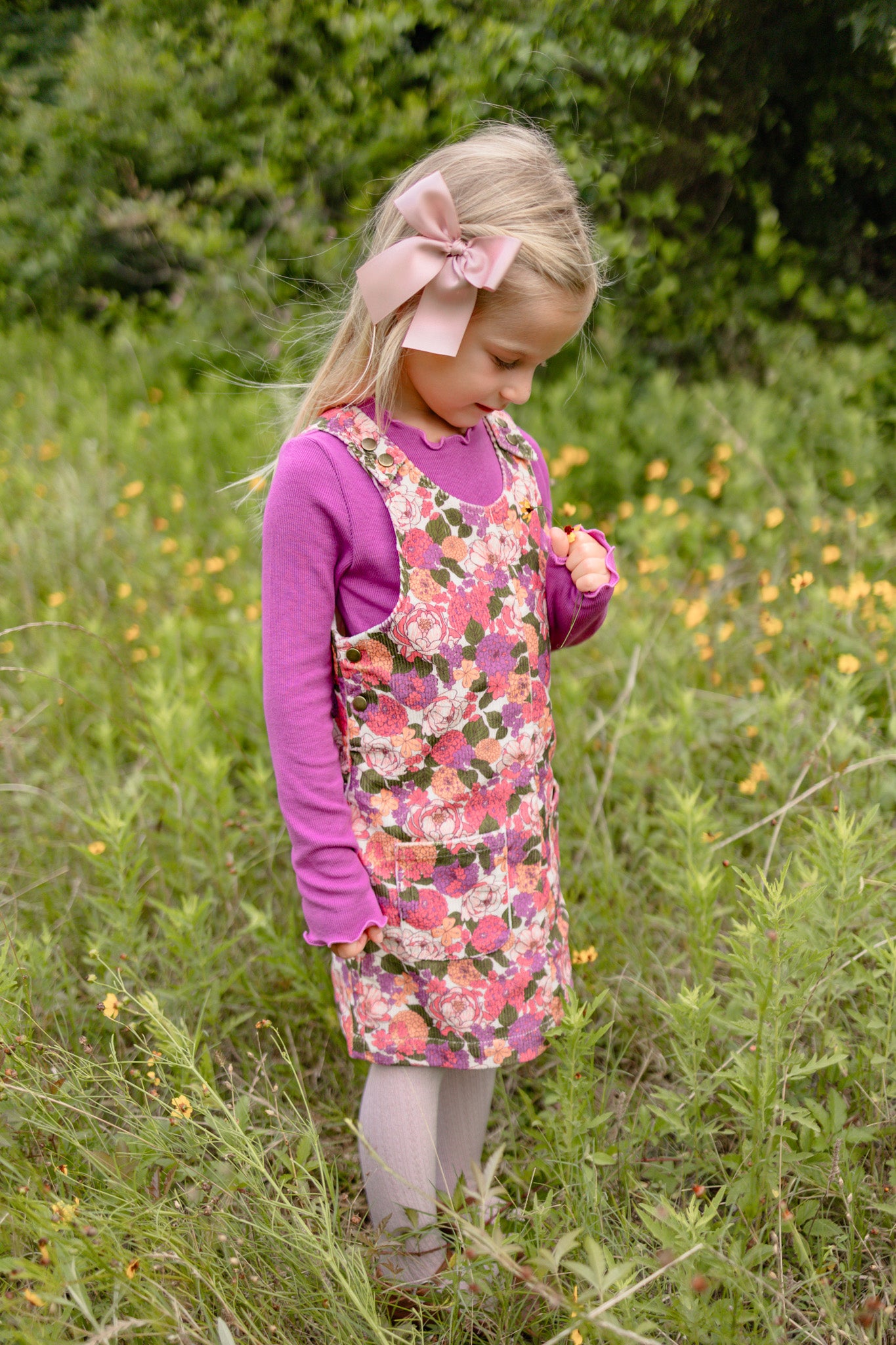 Parker Corduroy Jumper Set -Rustic Rose