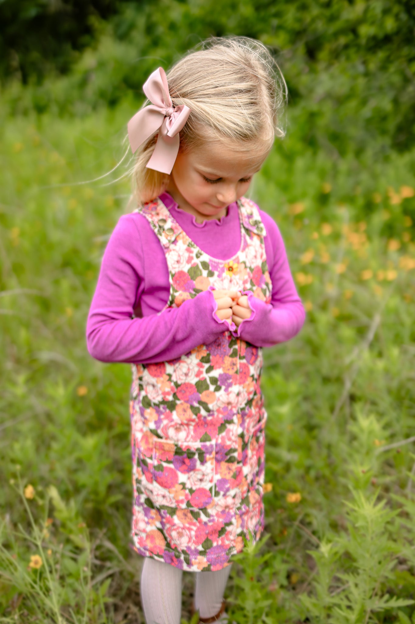 Parker Corduroy Jumper Set -Rustic Rose