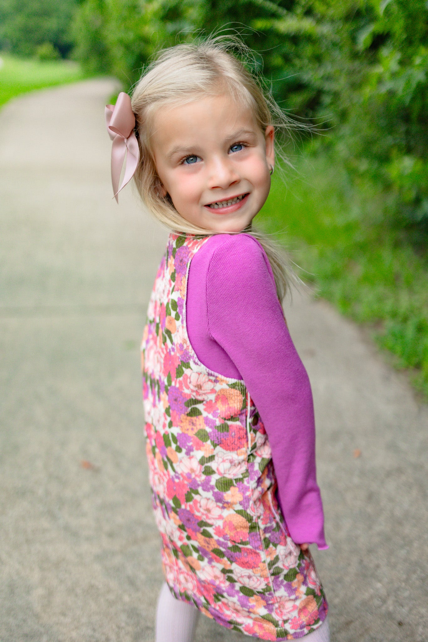 Parker Corduroy Jumper Set -Rustic Rose