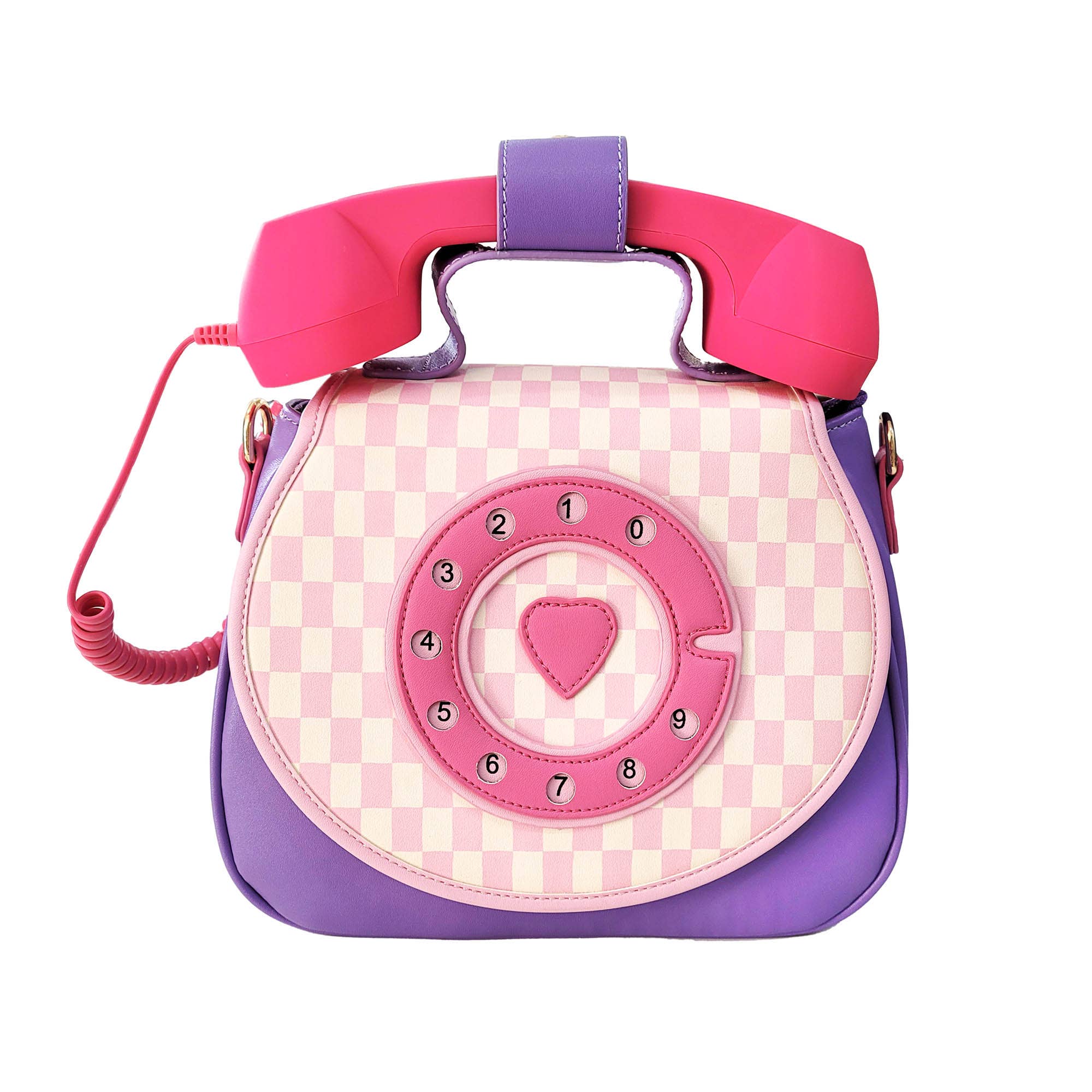 Bewaltz Ring Ring Phone Convertible Handbag Pastel Checkerboard