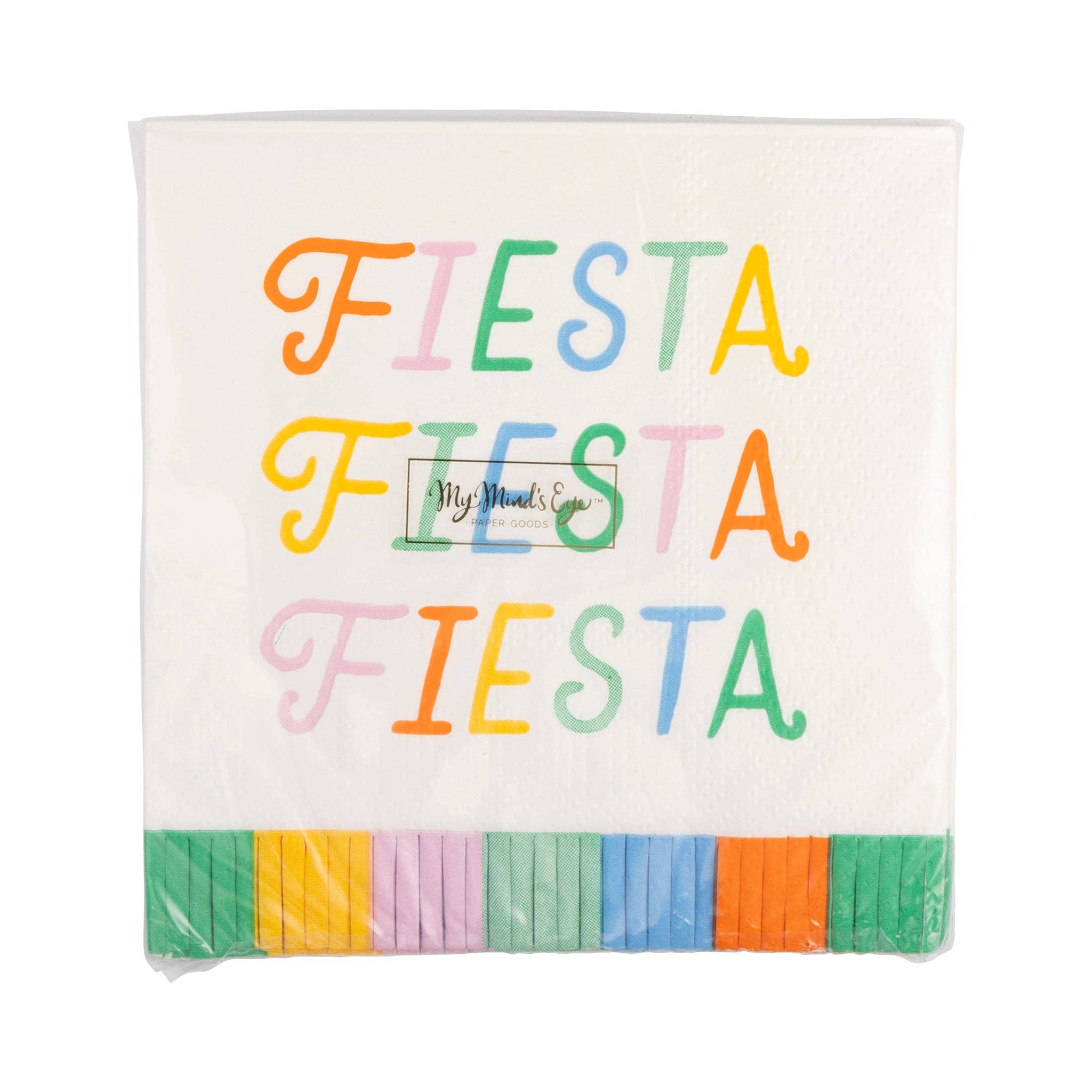 Fiesta Fringed Cocktail Napkin - 24 PK