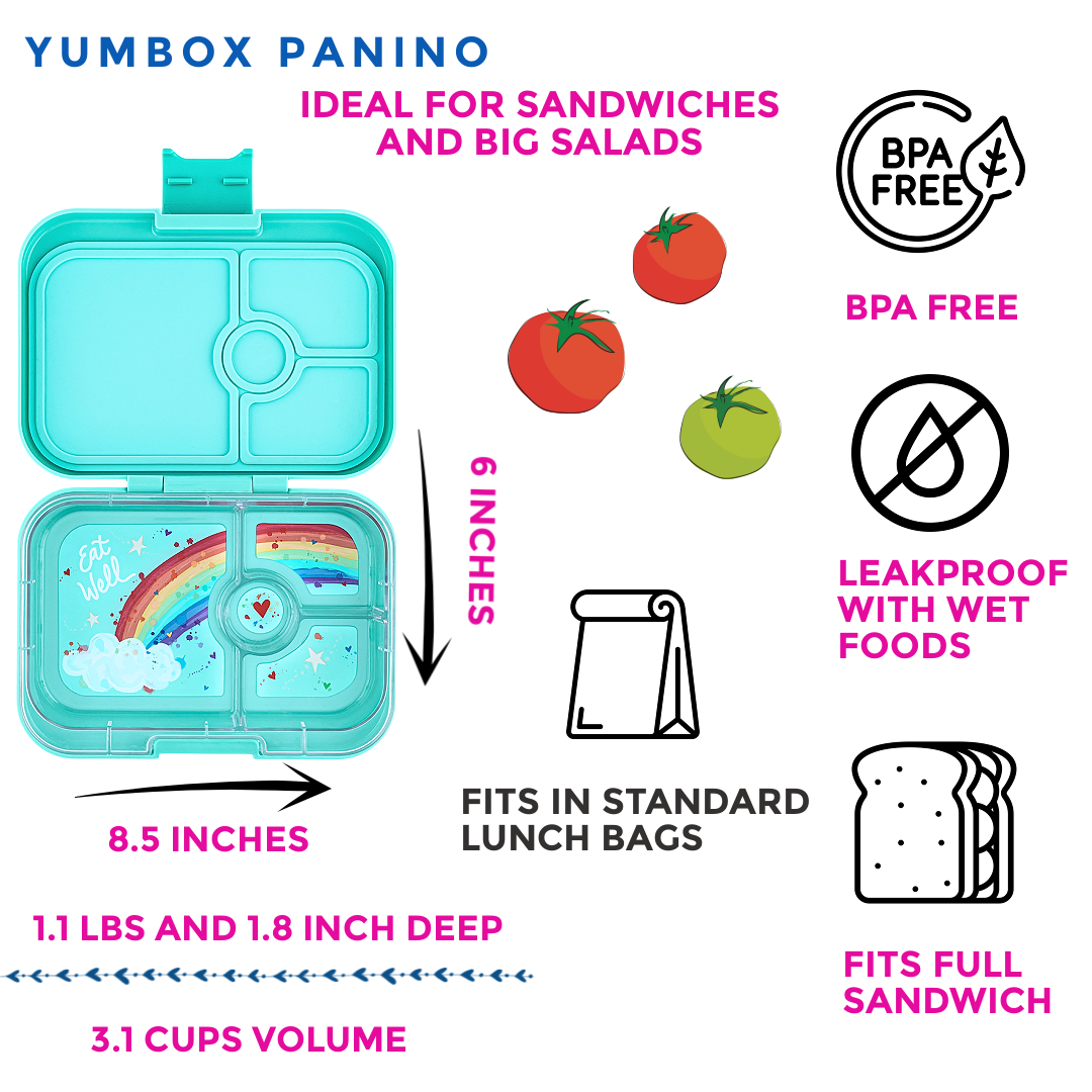Leakproof Sandwich Friendly Bento Box - Miami Aqua