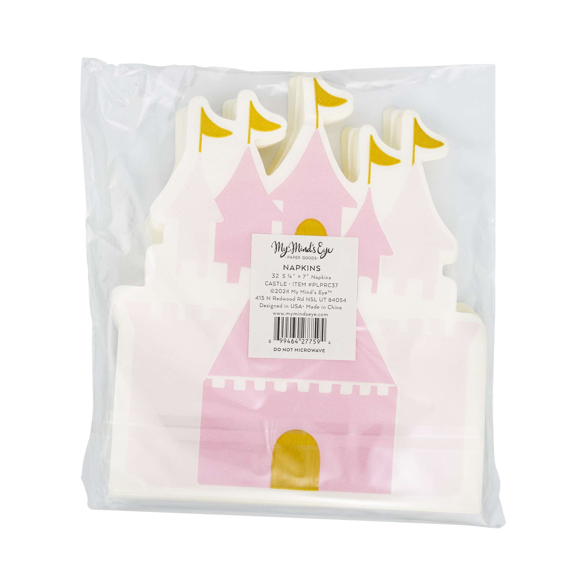 Princess Castle Shaped Napkin - 18 PK