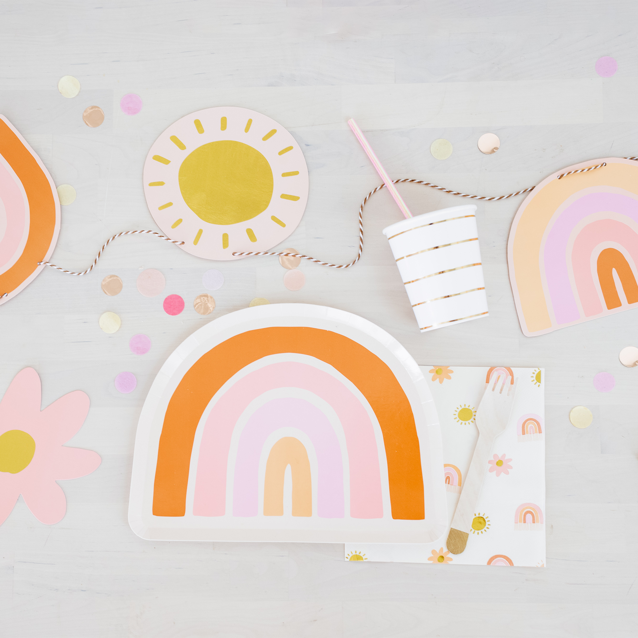 Boho Rainbow Large Napkins - 16 PK