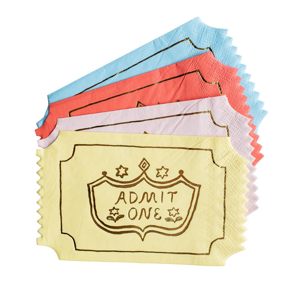 Off to the Fair "Admit One" Napkins - 16 PK