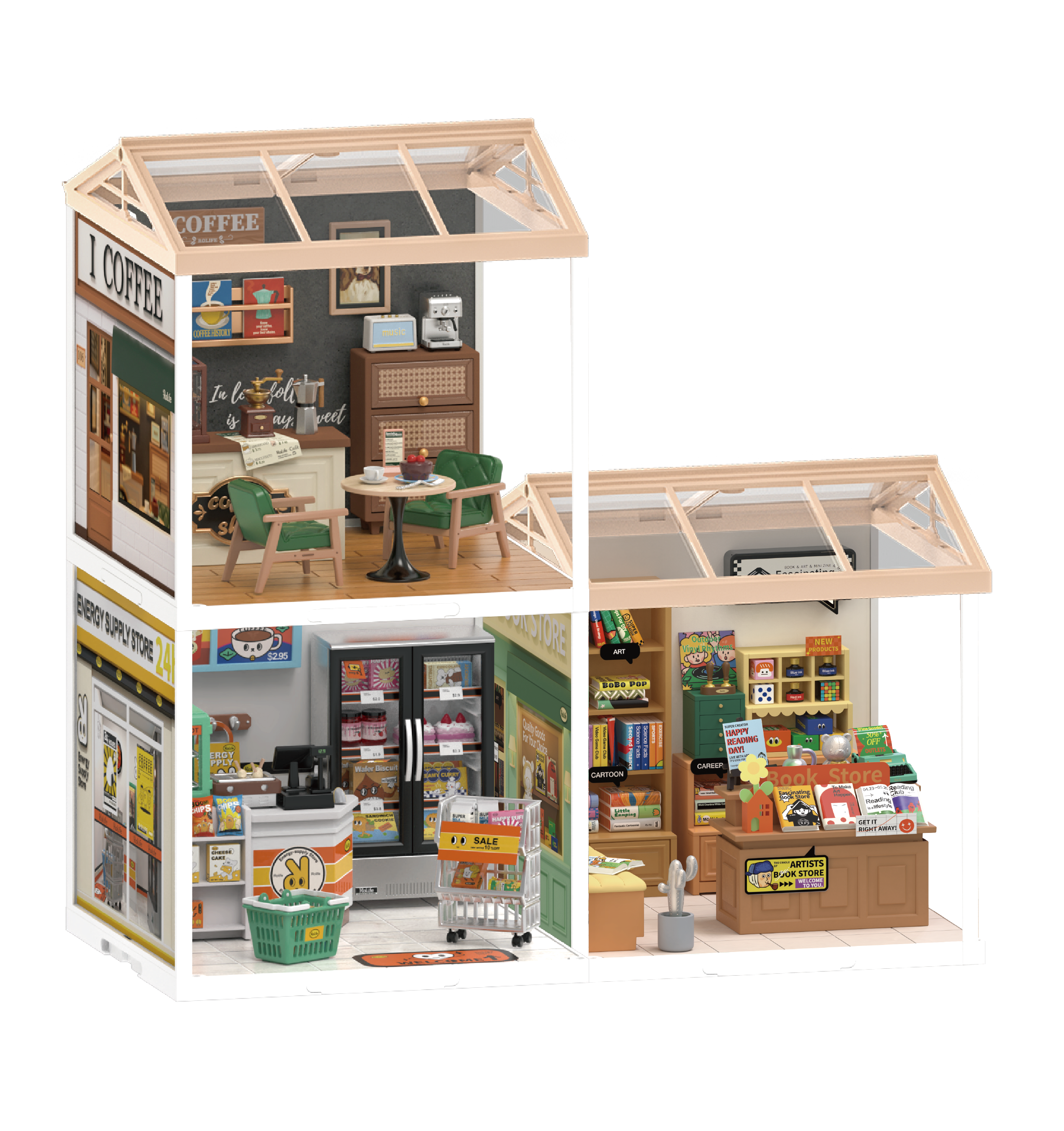 Double Joy Bubble Tea DIY Miniature House
