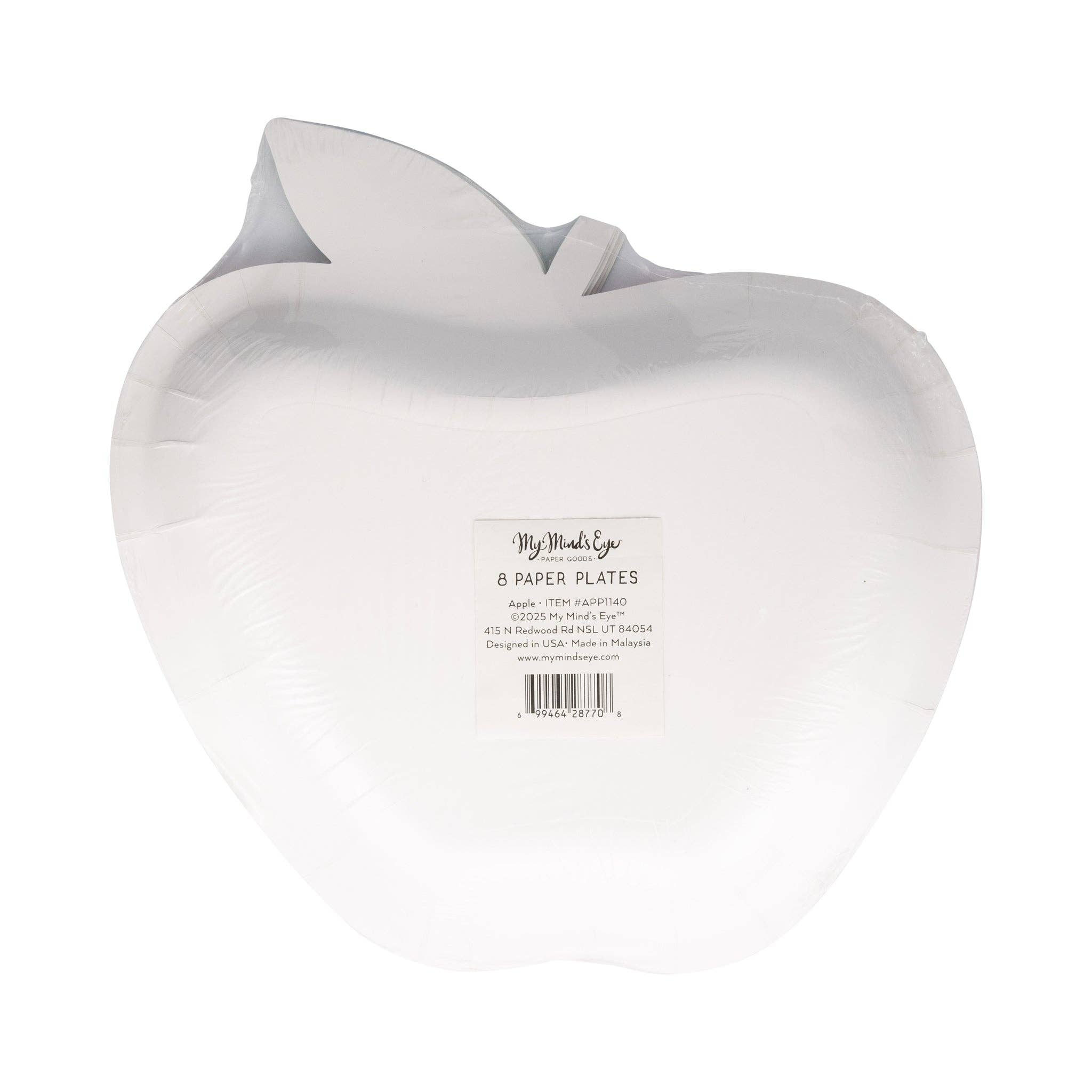 Apple Shaped Paper Plate - 8 PK