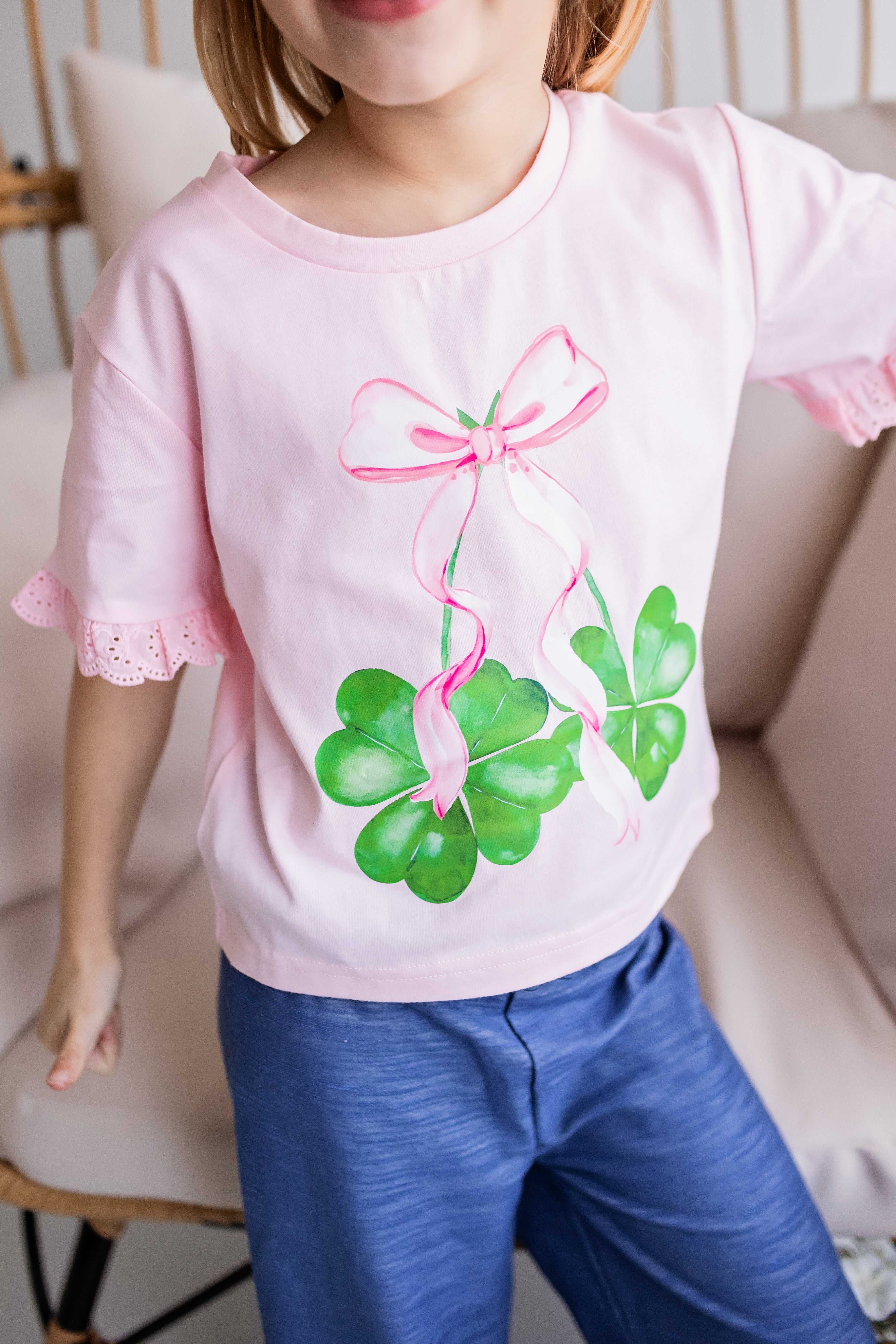 Coquette Clover Eyelet Tee