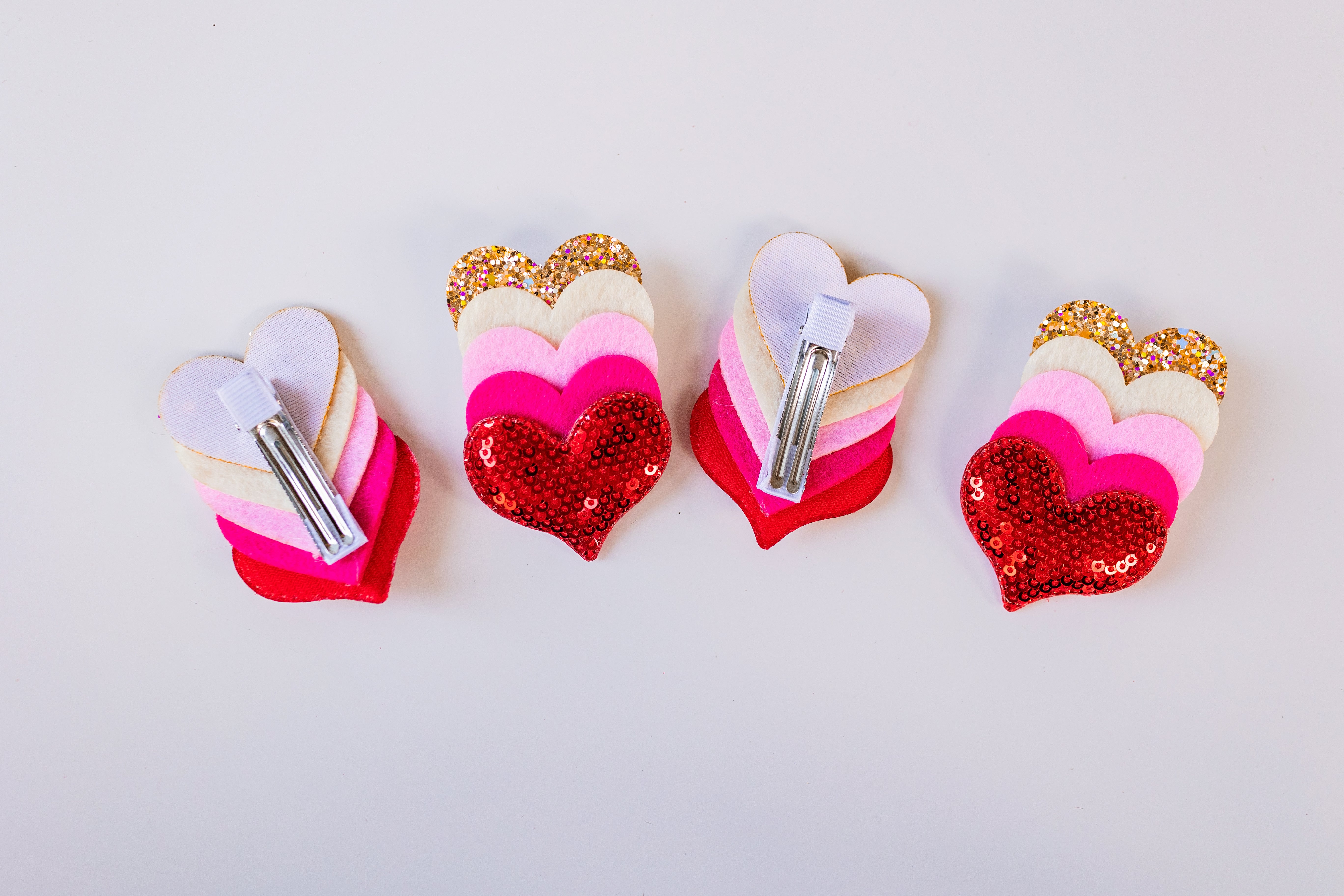 Heart of Gold Hair Clip Set