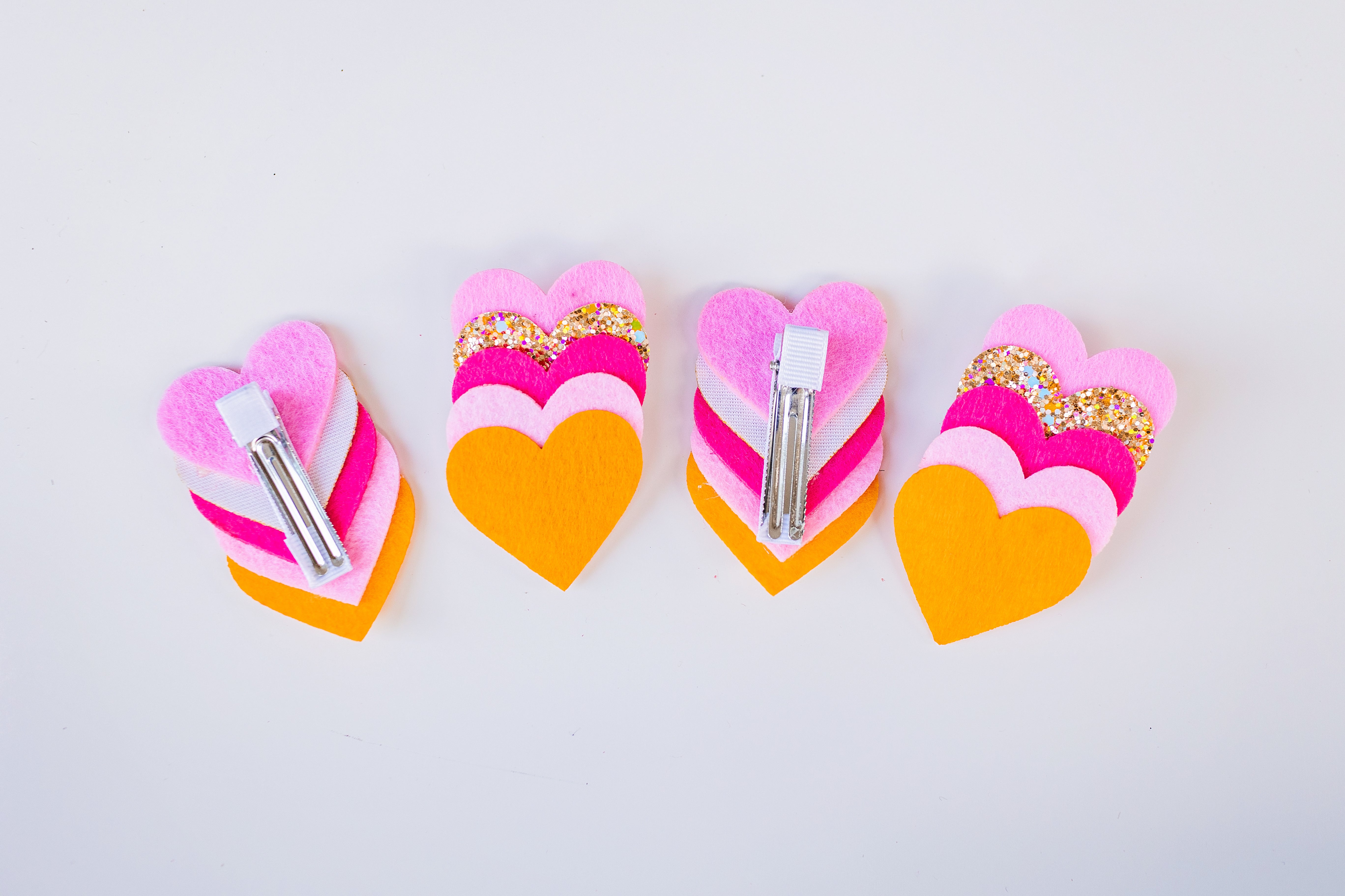 Heart of Gold Hair Clip Set