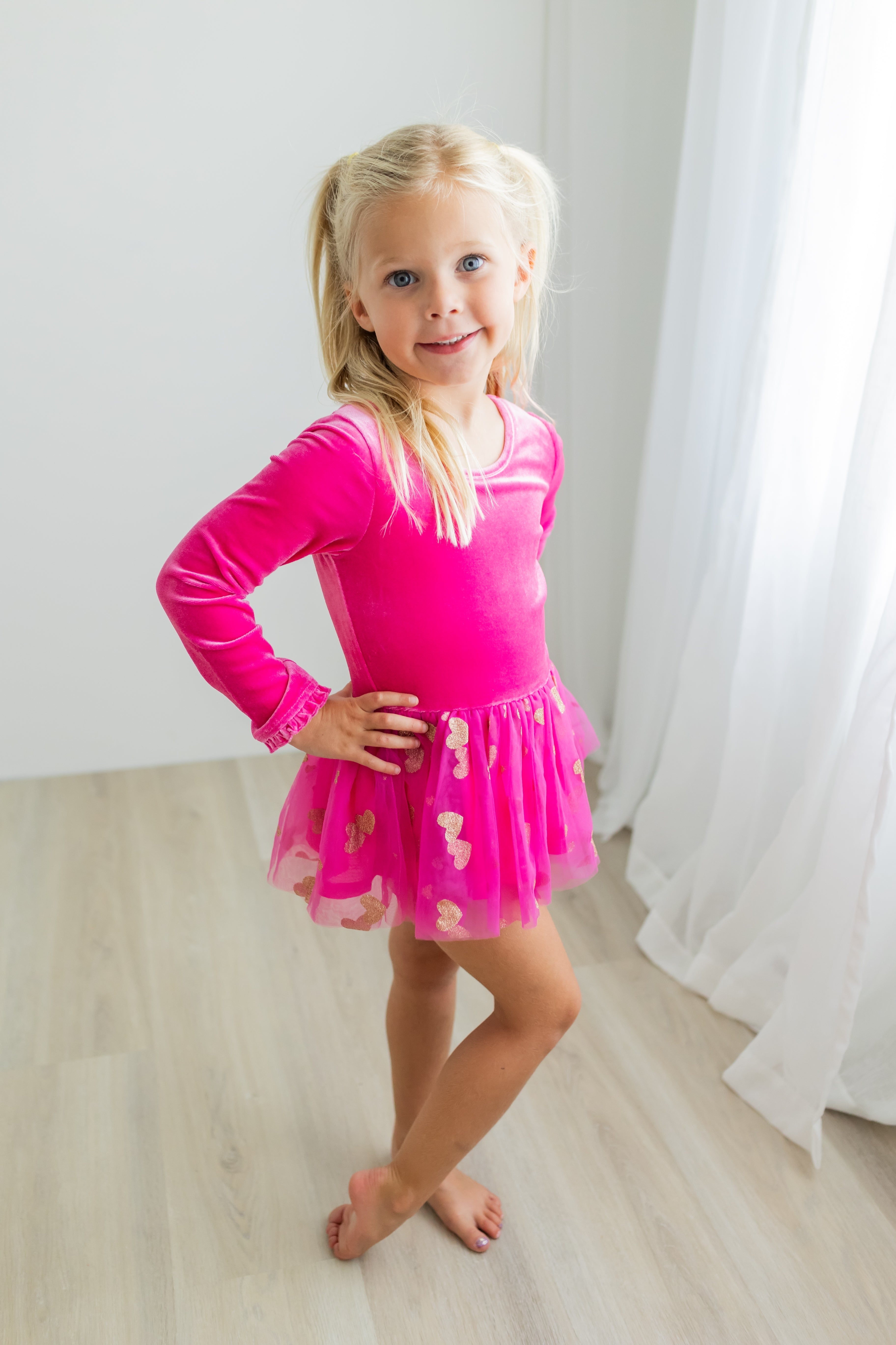 Farrah Velvet Leotard - Rosy Romance (Runs slightly small)