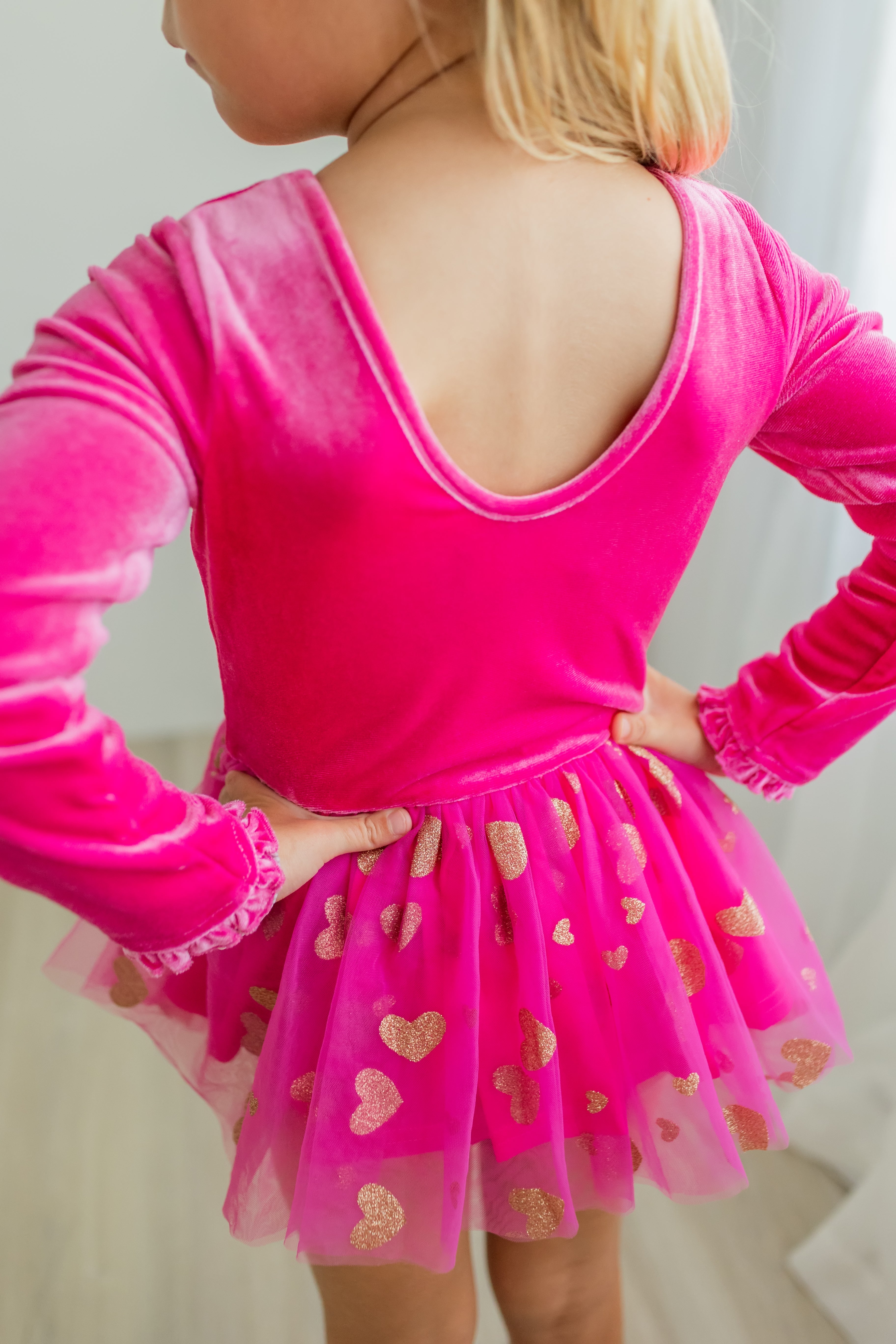 Farrah Velvet Leotard - Rosy Romance (Runs slightly small)