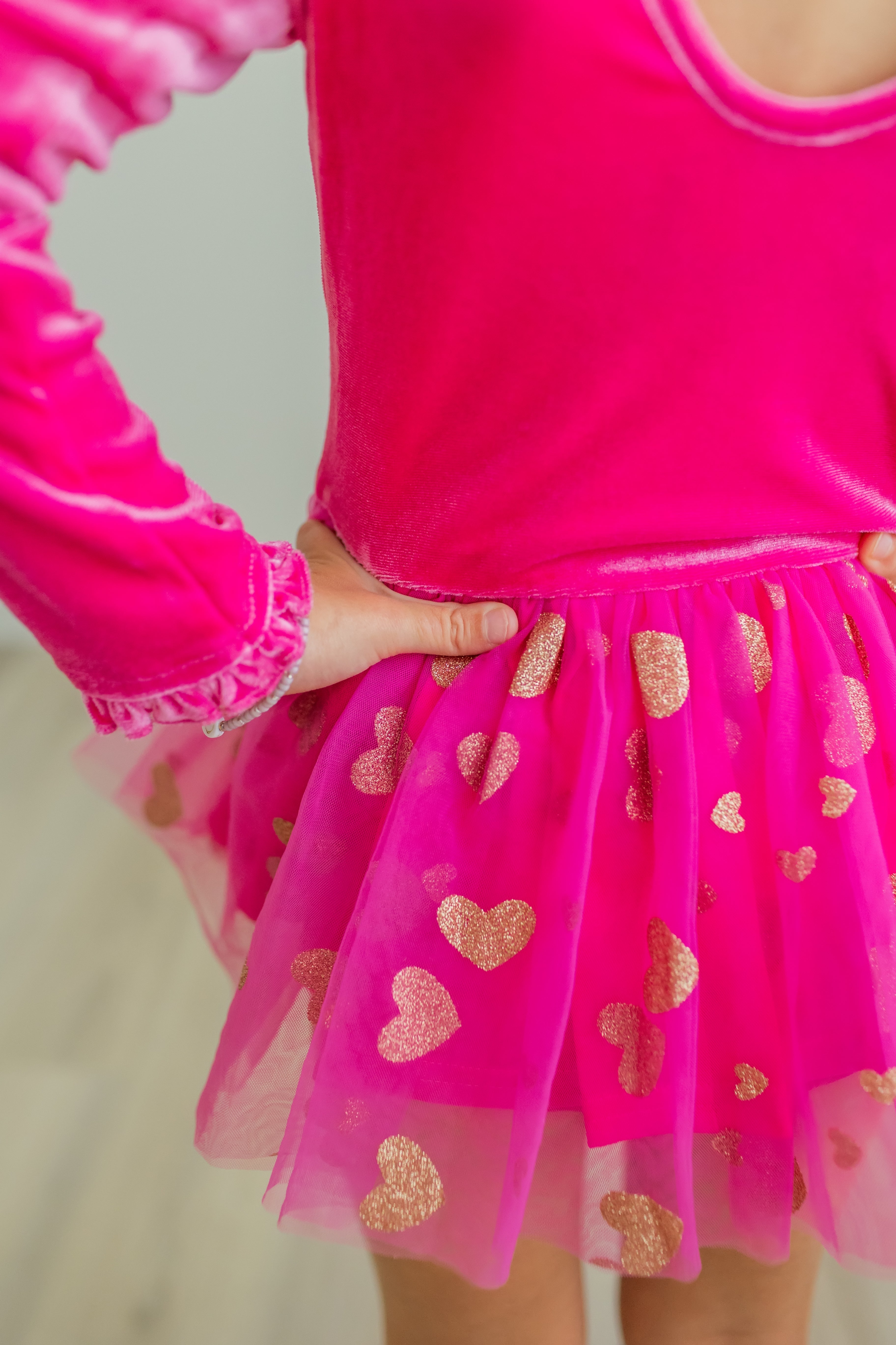 Farrah Velvet Leotard - Rosy Romance (Runs slightly small)