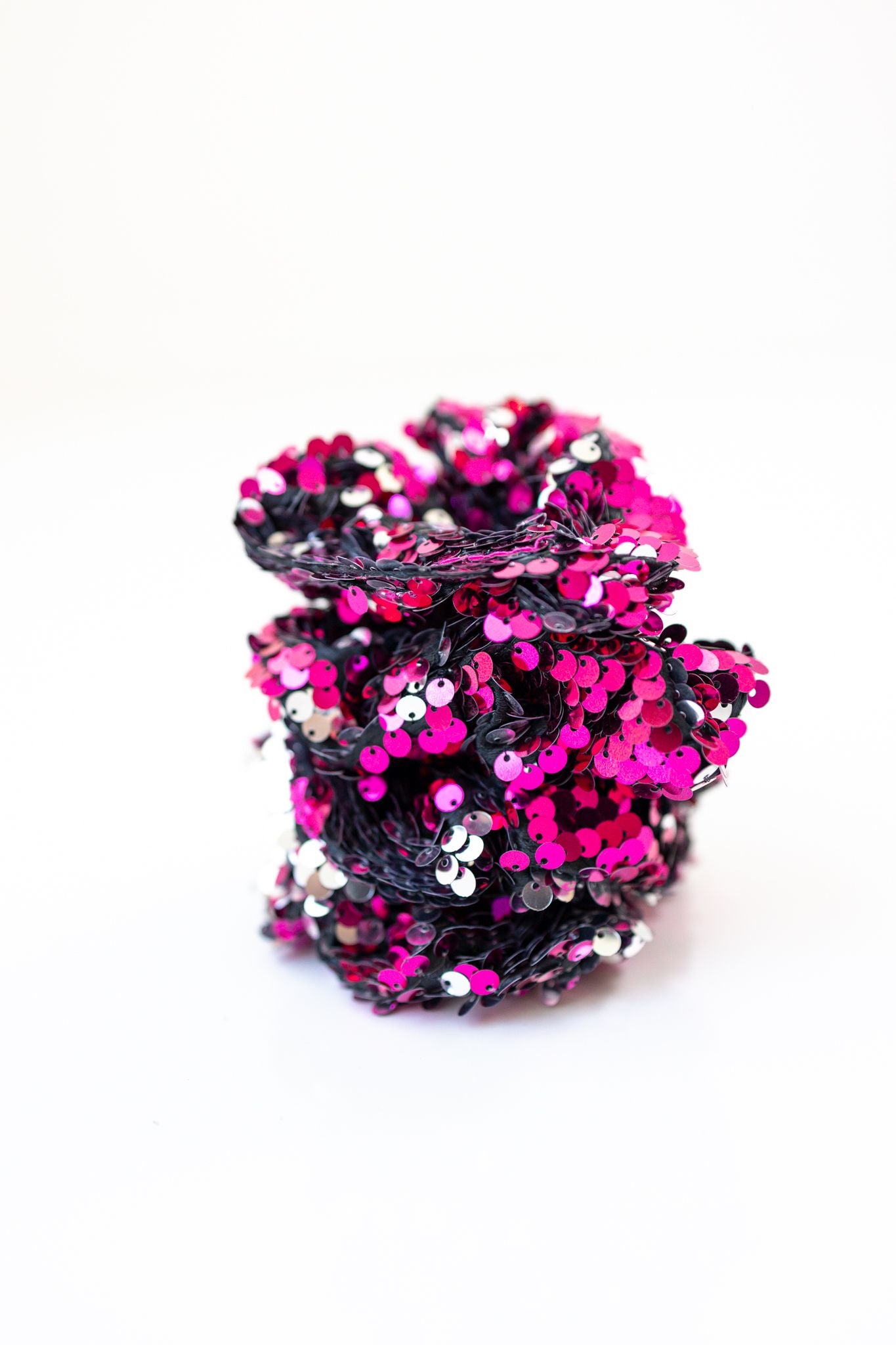 Iridescent Sequin Scrunchie - Magenta