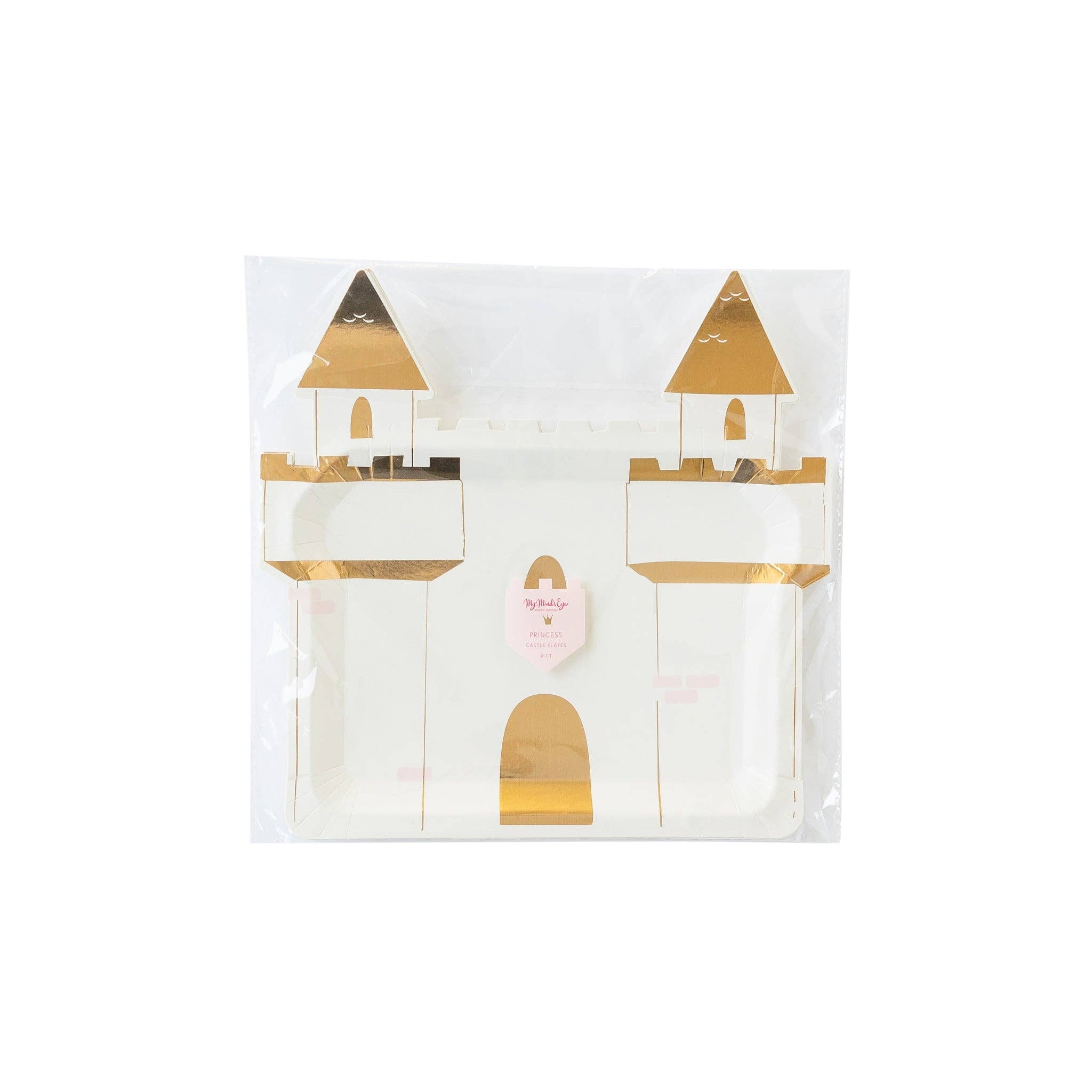 Princess Castle Shaped Plate - 8 PK
