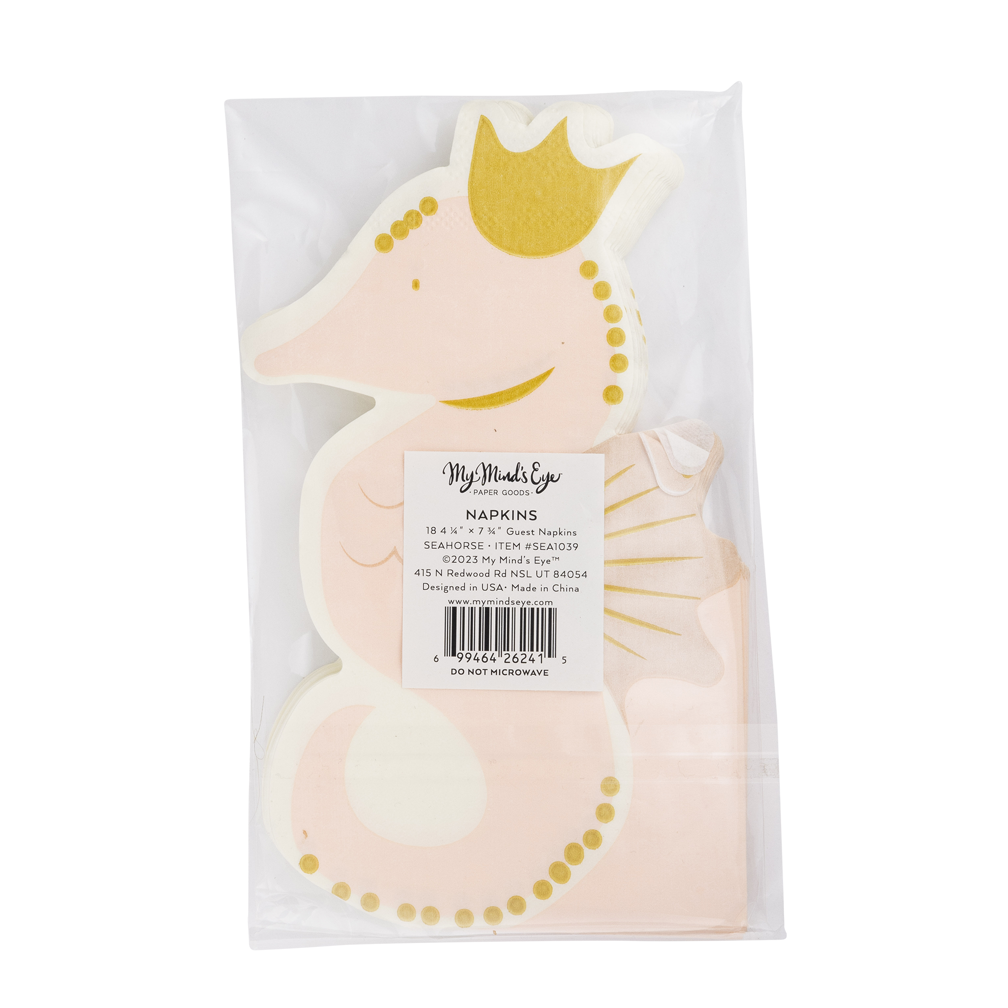 Seahorse Shaped Napkin - 18 PK