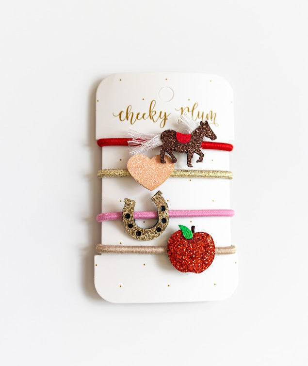 Horses and Hearts Ponytail Holders