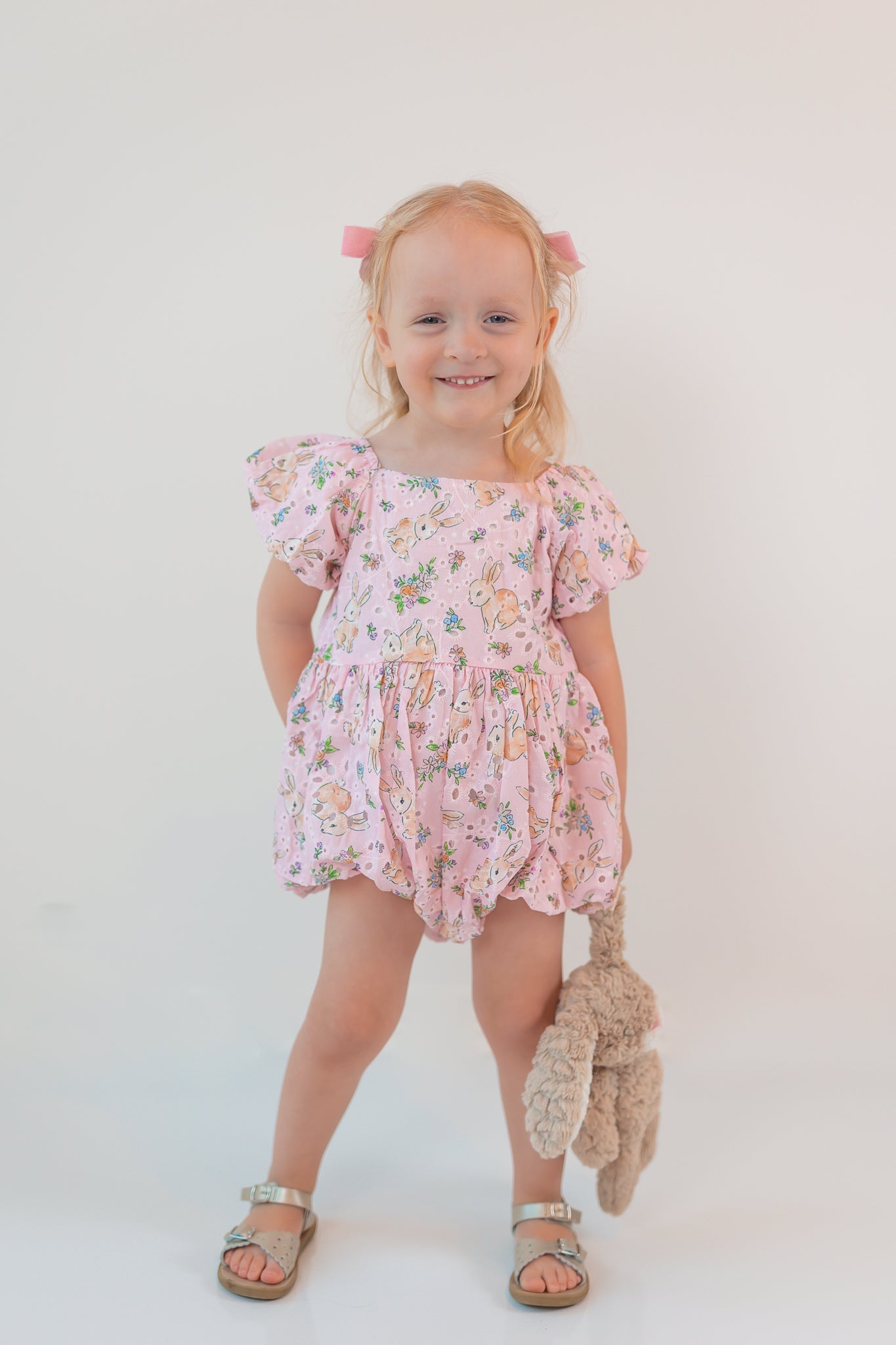 Eyelet Romper - Bunny Bliss