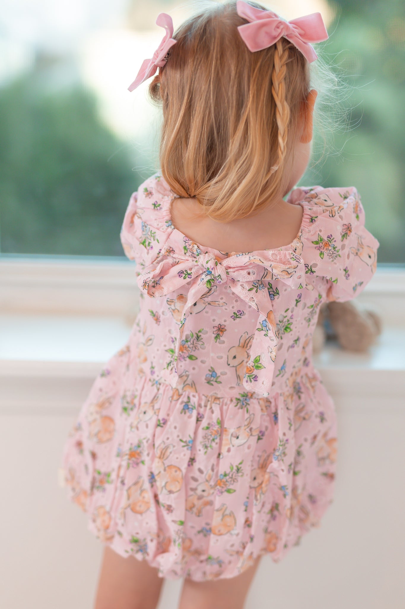 Eyelet Romper - Bunny Bliss