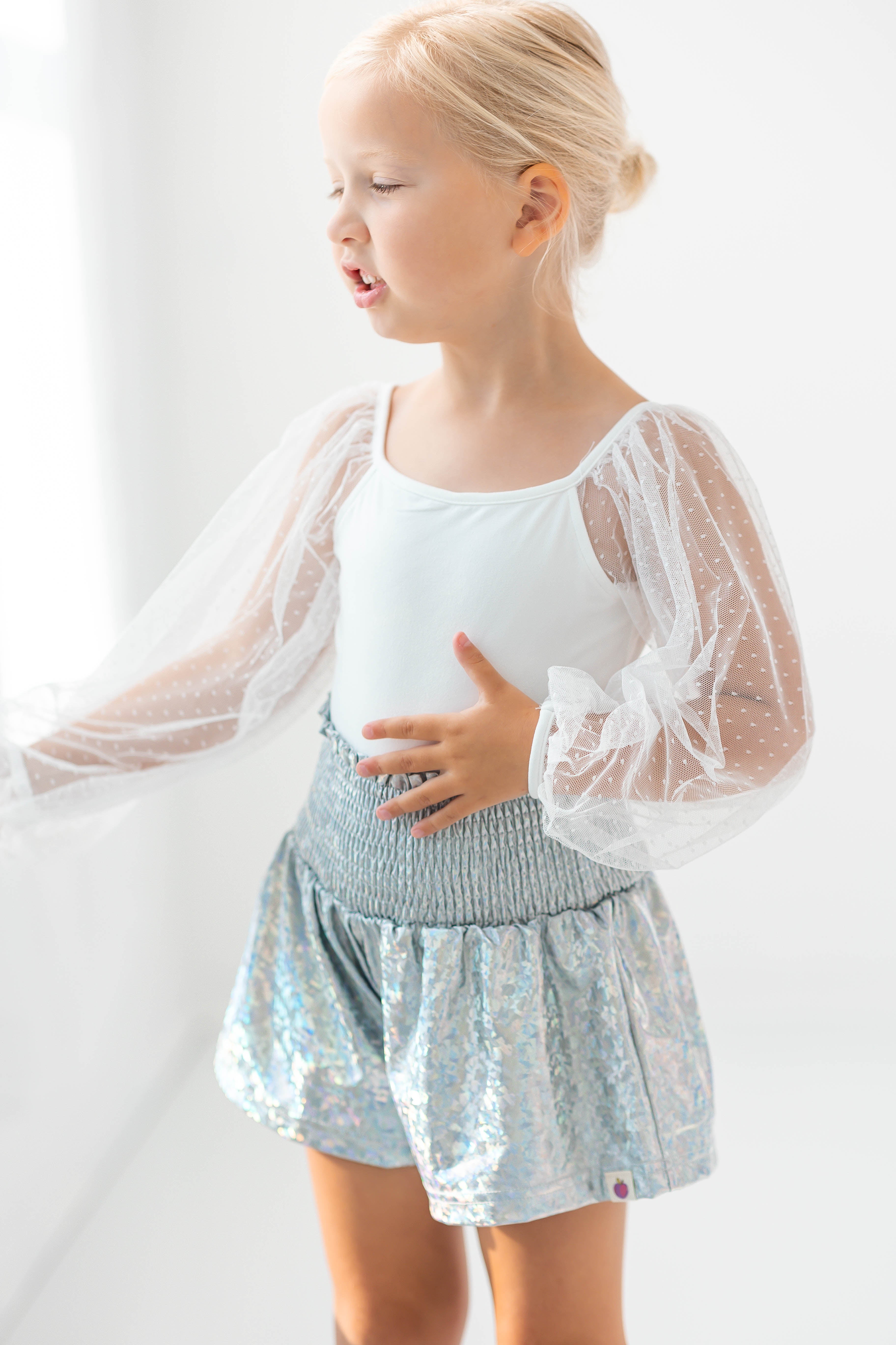 Flowy Metallic Shorts - Disco Ball
