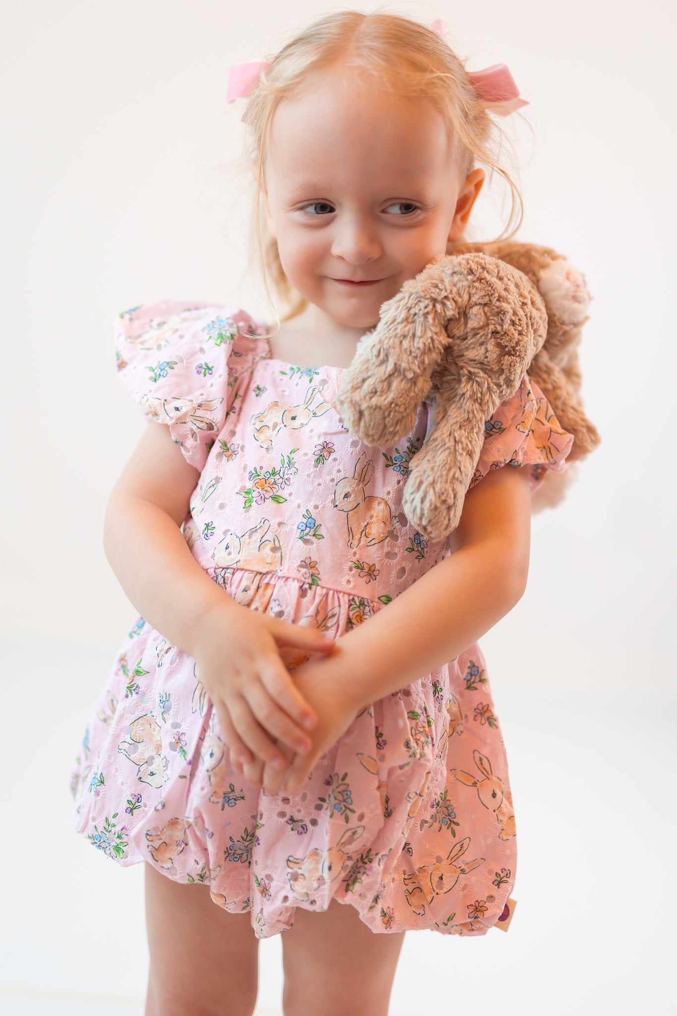Eyelet Romper - Bunny Bliss