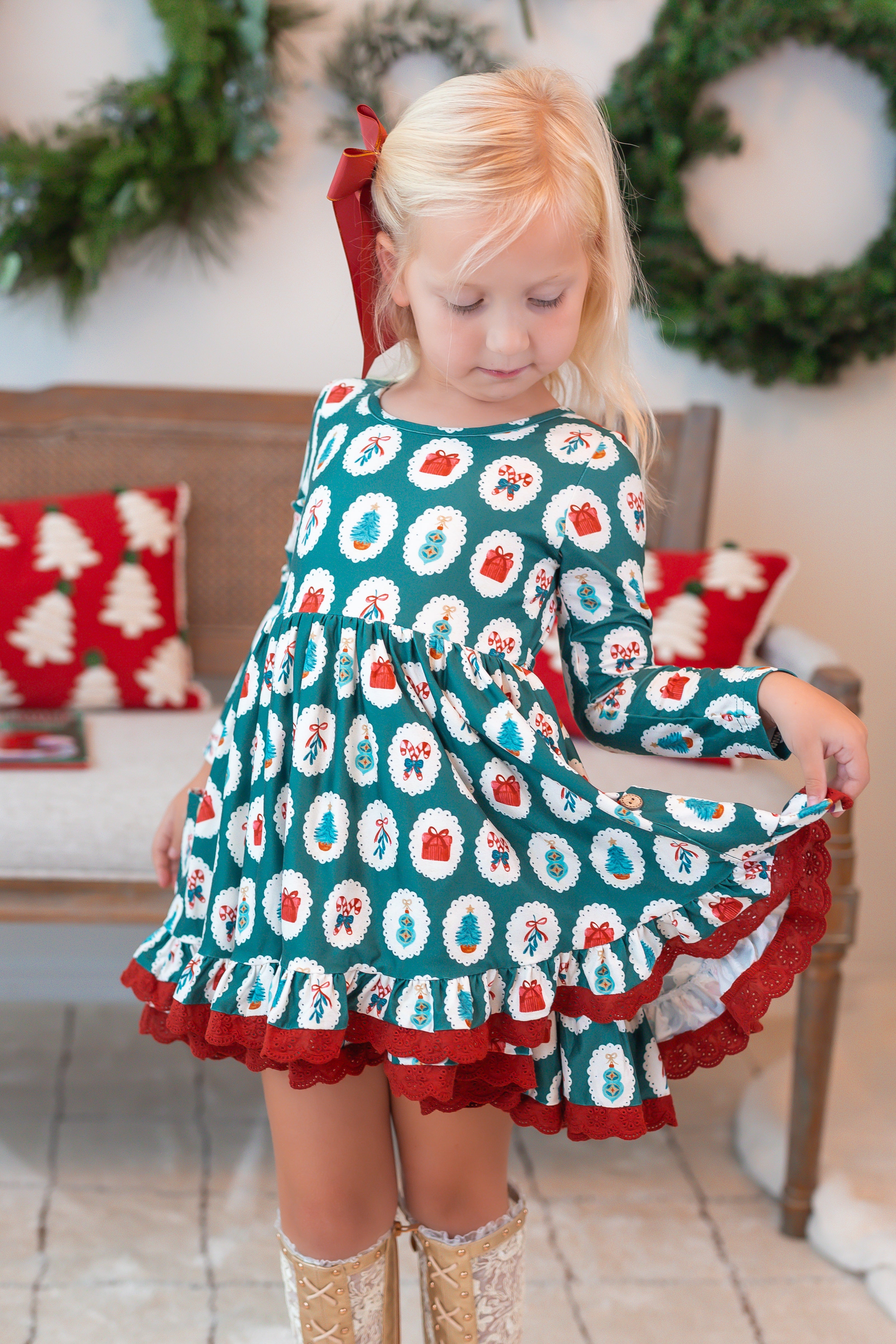 Myra Dress -Enchanted Evergreen