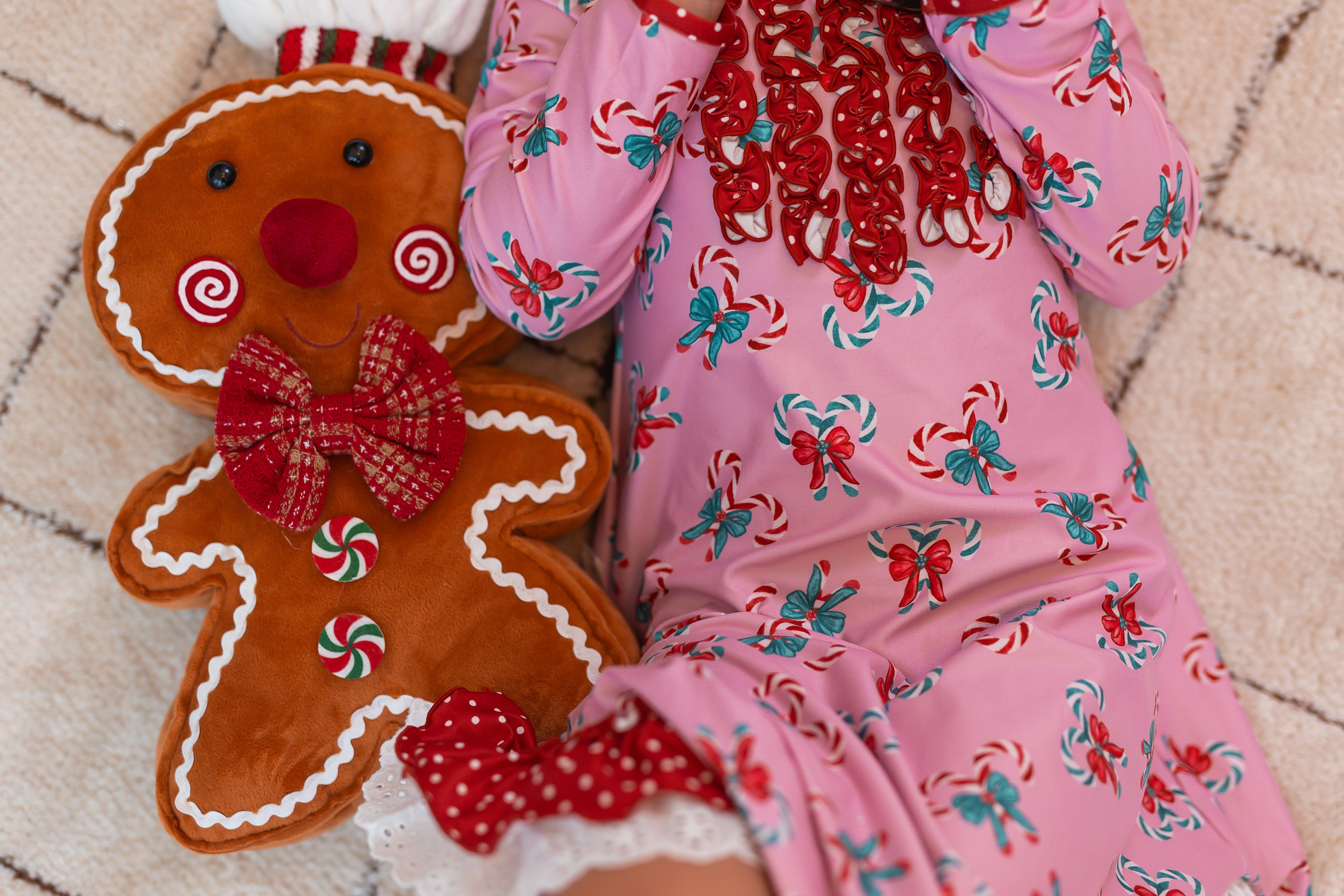 Loungewear Gown - Pink Peppermint Charm