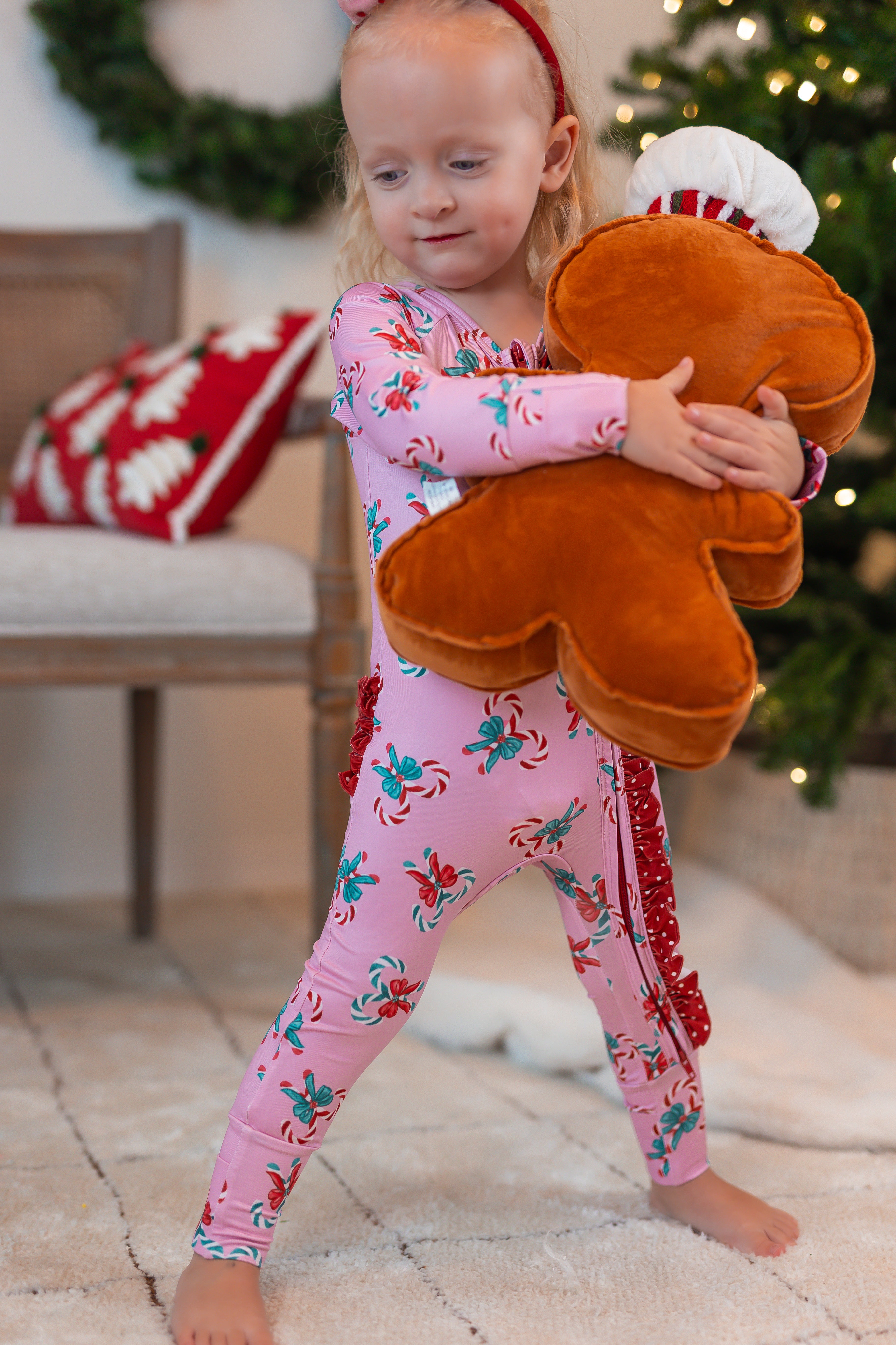 Zipper Loungewear - Pink Peppermint Charm