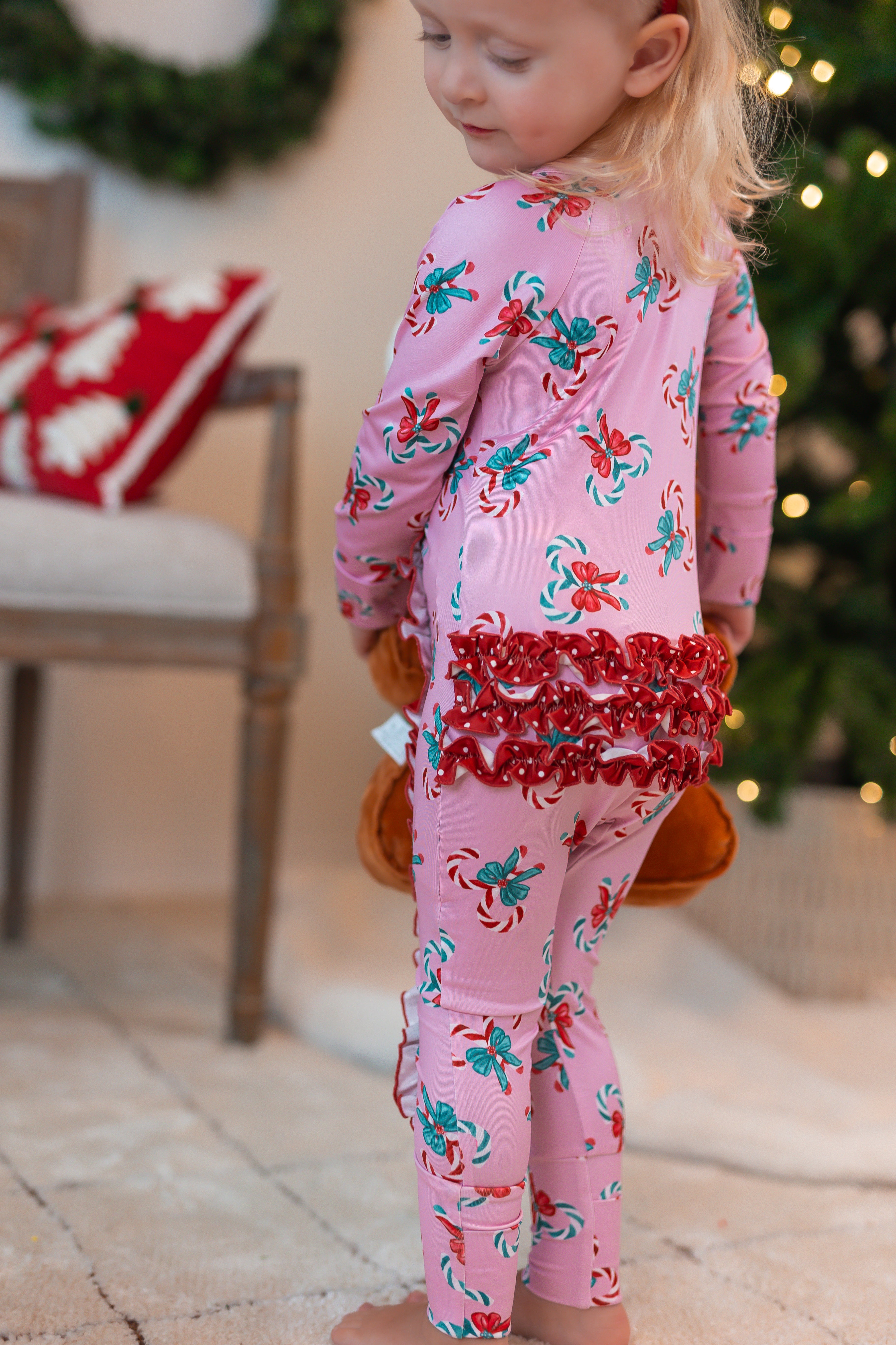 Zipper Loungewear - Pink Peppermint Charm